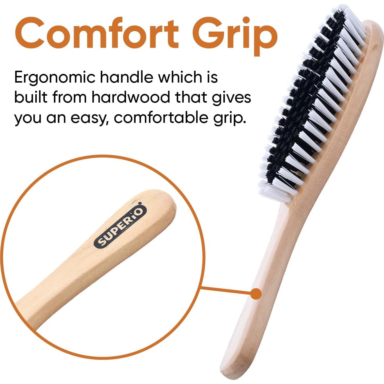 Cepillo de Ropa Superio 29.2cm Mango de Madera Cerdas Resistentes