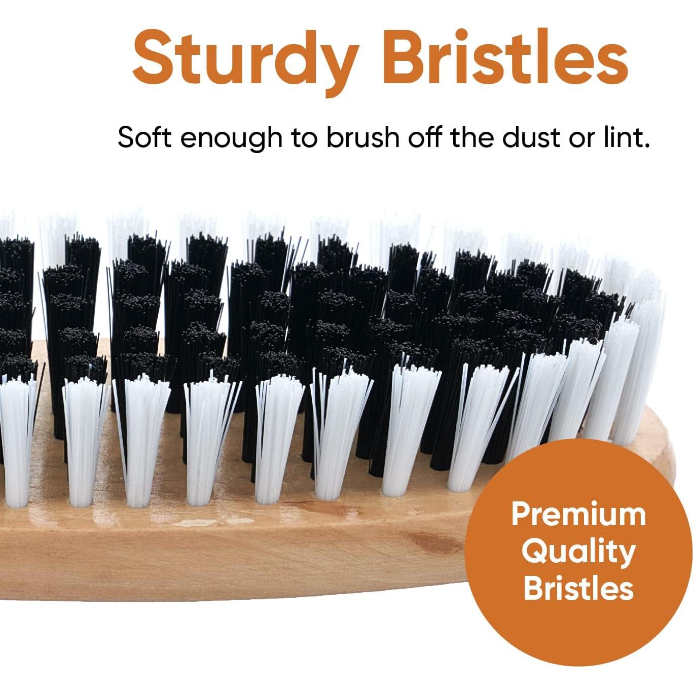 Cepillo de Ropa Superio 29.2cm Mango de Madera Cerdas Resistentes