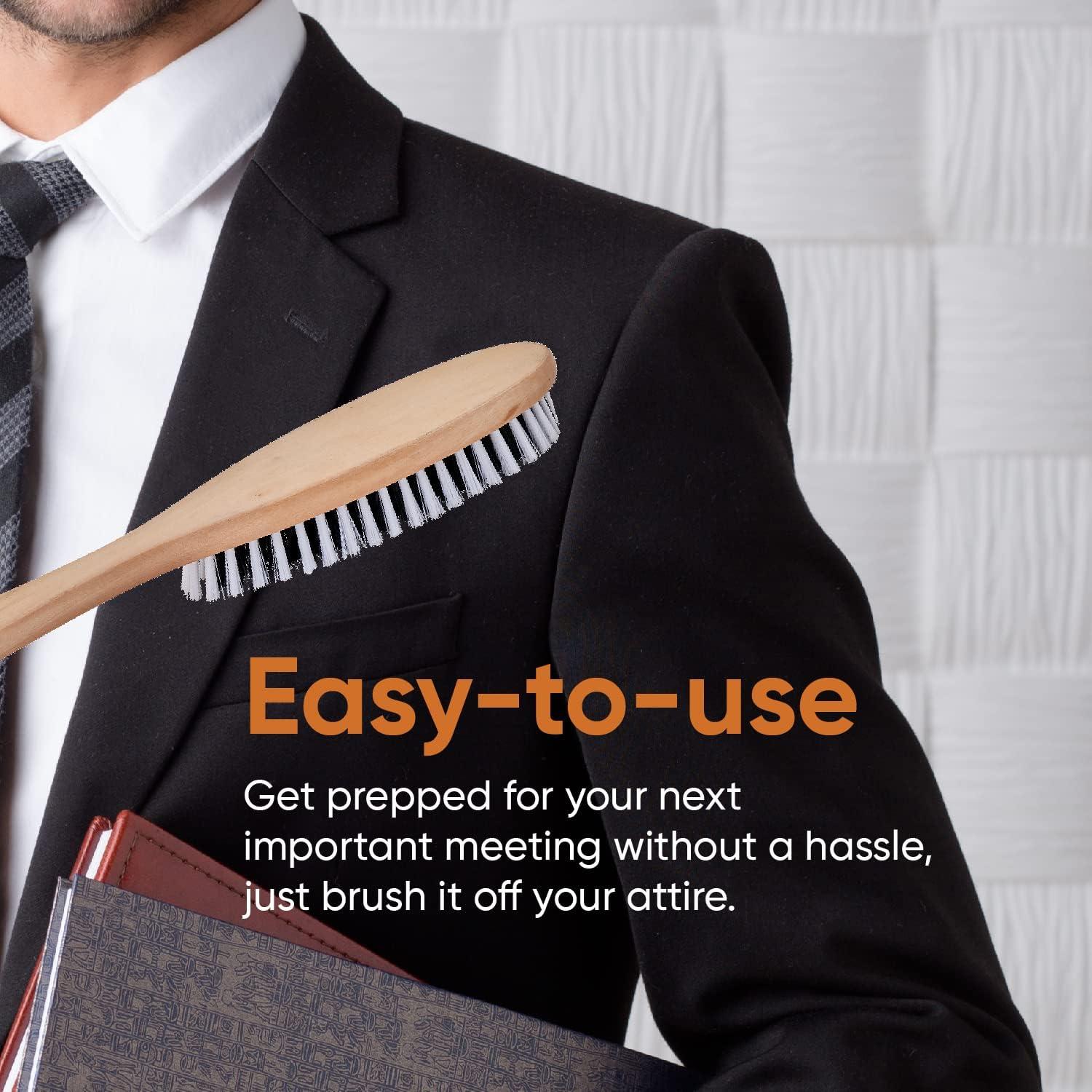 Cepillo de Ropa Superio 29.2cm Mango de Madera Cerdas Resistentes