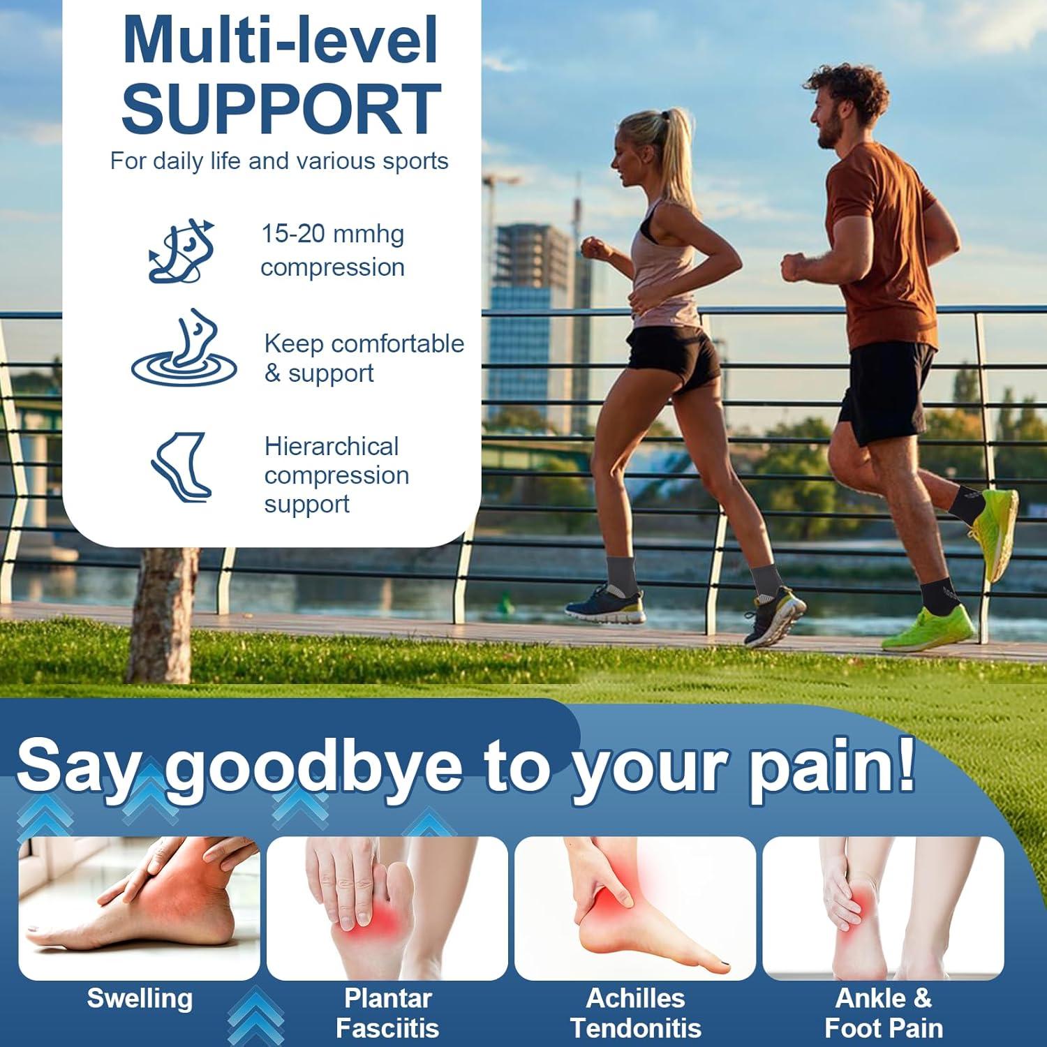 Calcetines de Compresión DRNAIETY para Tobillo Unisex S