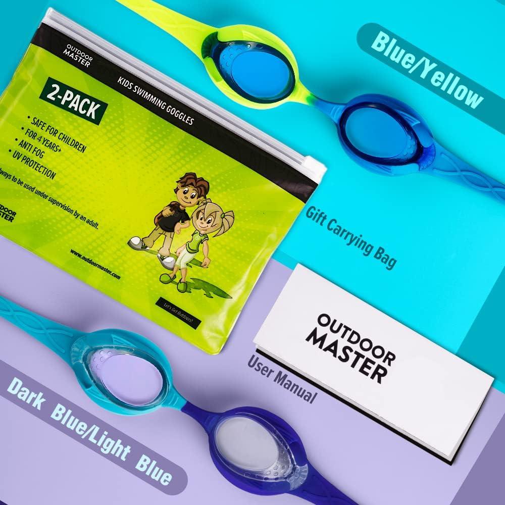 Gafas de natación para niños OutdoorMaster 2 Pack - Diseño pez