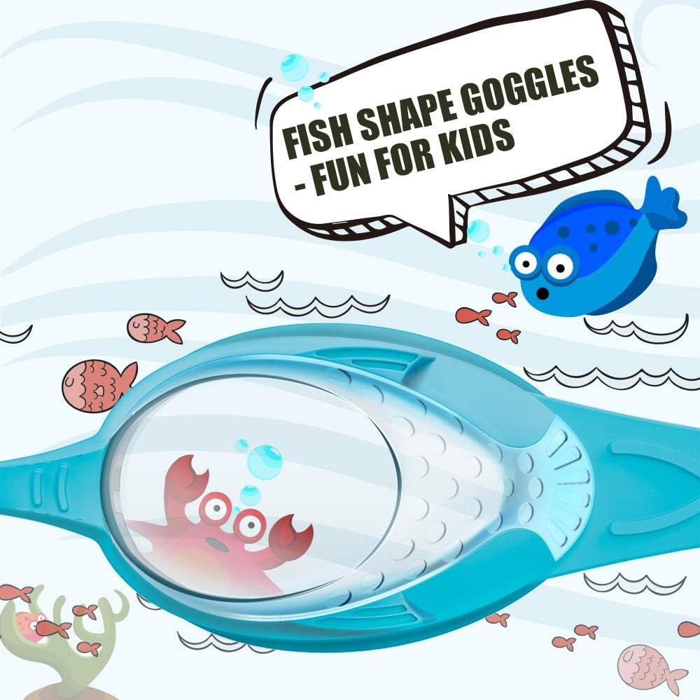 Gafas de natación para niños OutdoorMaster 2 Pack - Diseño pez