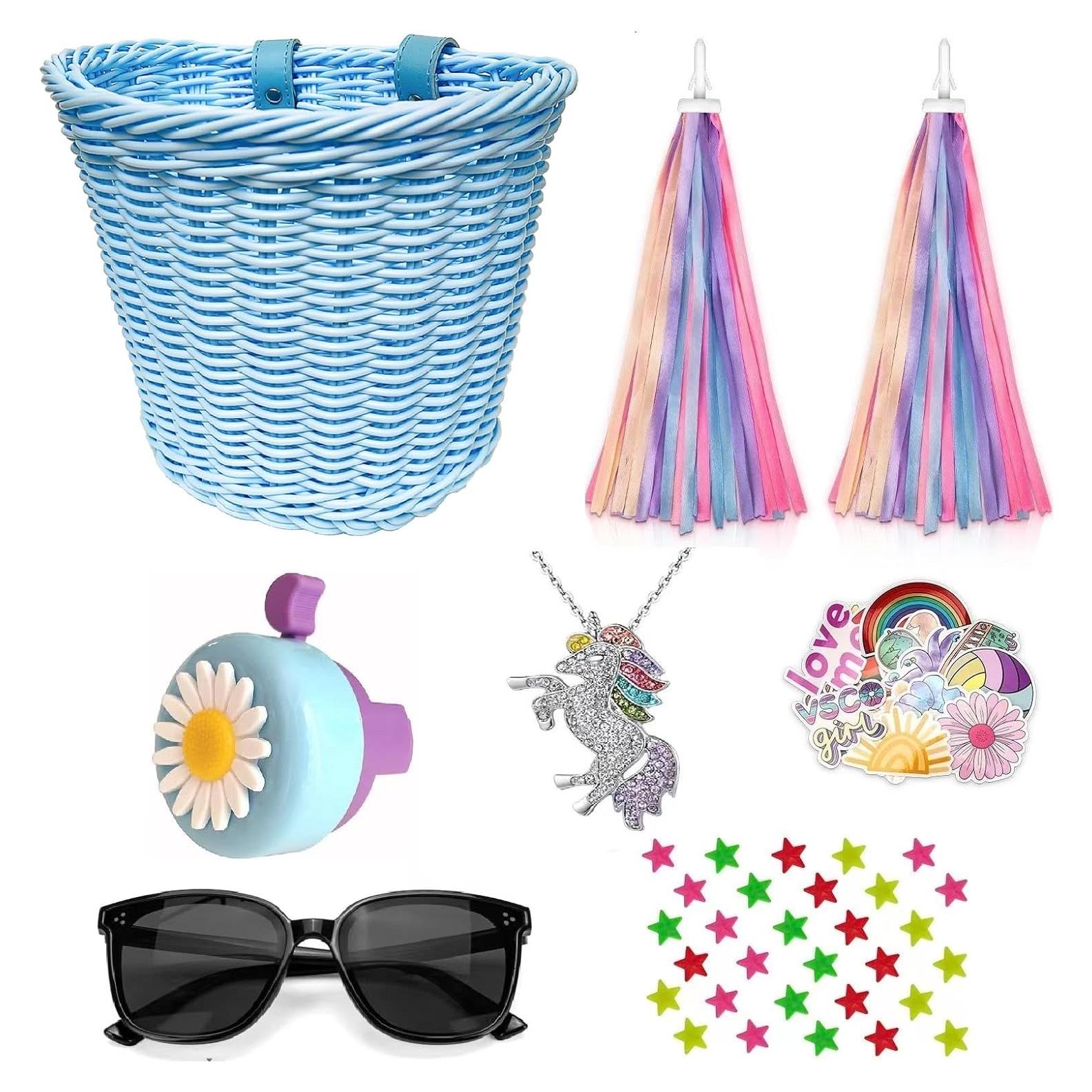 Cesta de Manillar para Bicicleta Niña Suerico con Accesorios