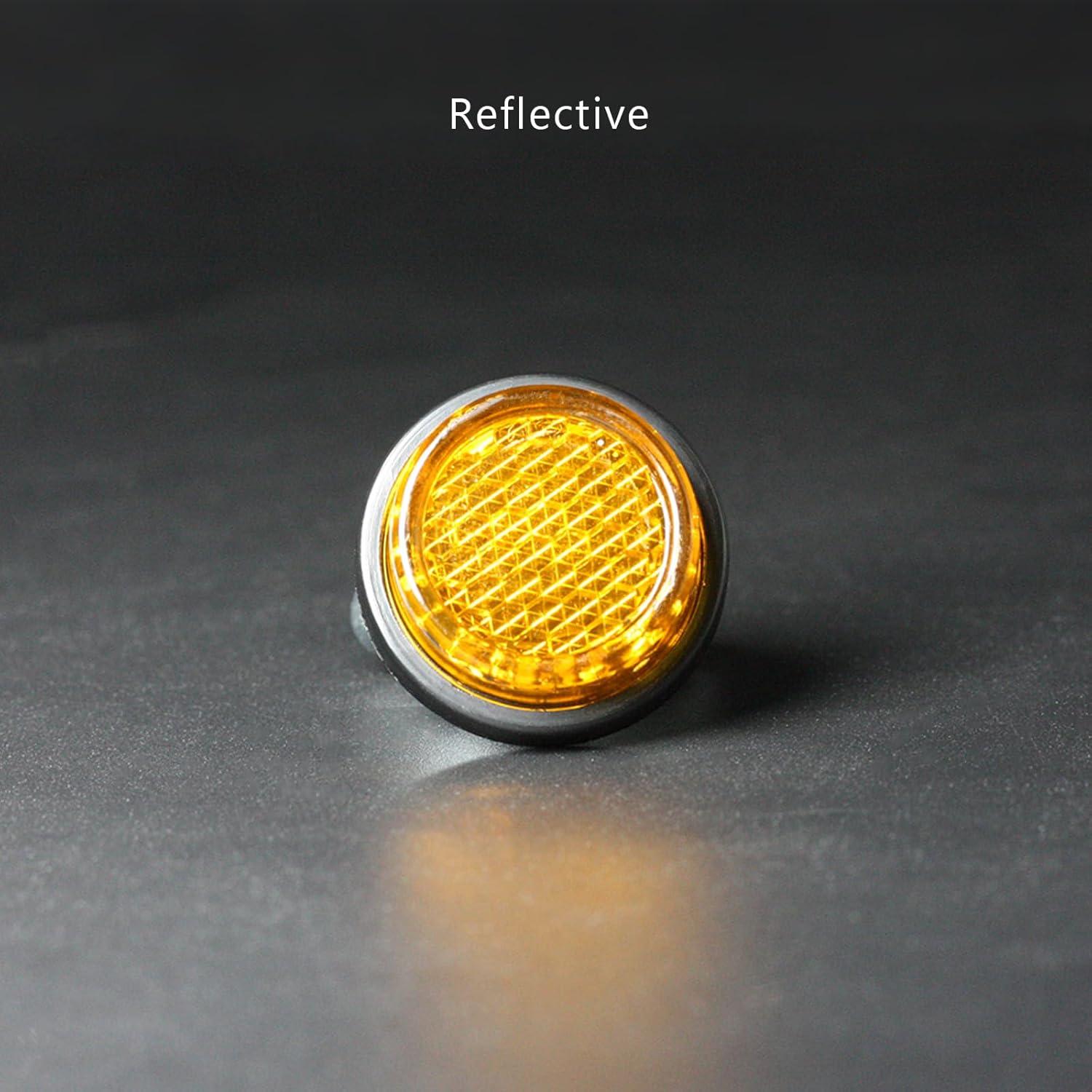 Reflectores Ámbar LordandLand para Placa de Matrícula - 6 Piezas