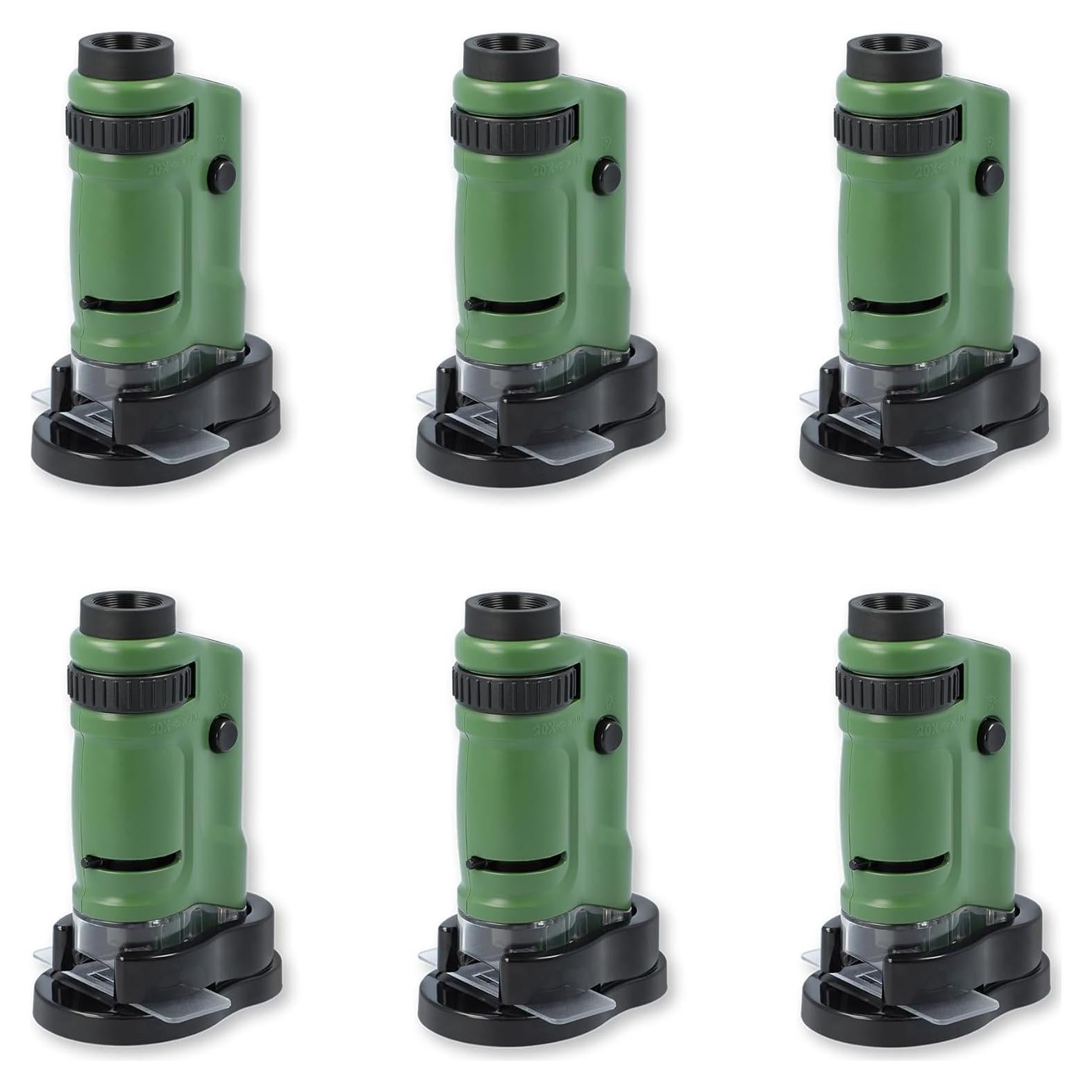 Microscopio de Bolsillo Carson MicroBrite 20x-40x LED - Juego de 6