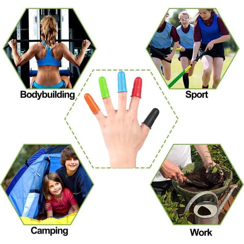 Protectores de Dedos de Silicona AUSWAUR 12 Piezas 3 Tamaños