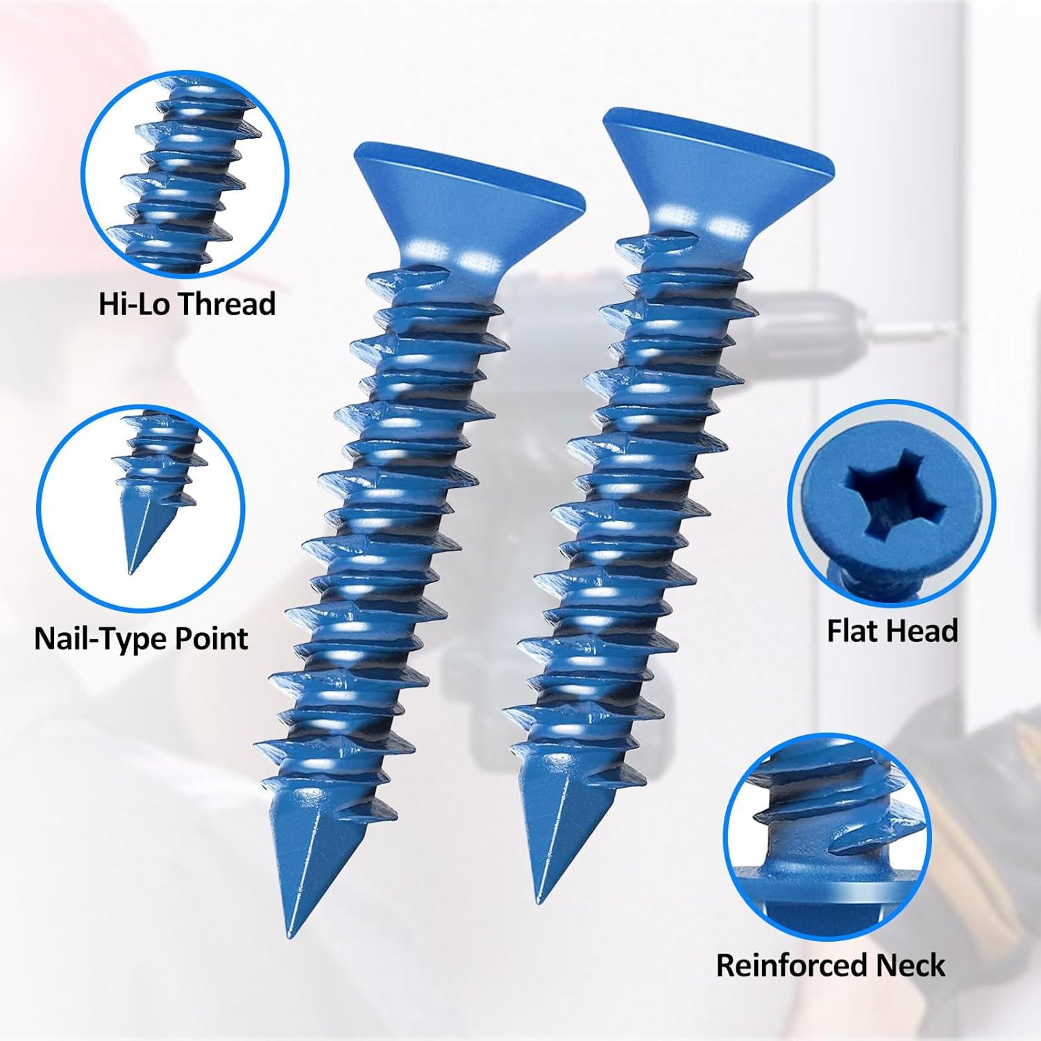 Kit de Tornillos de Concreto 100PCS NANAKLAUS 1/4"x3.2cm