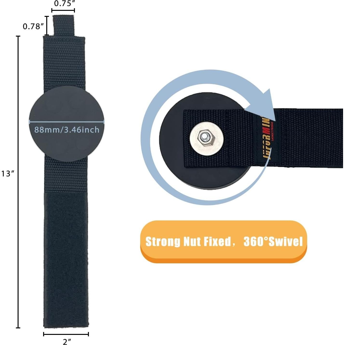 Gancho Magnético Juformin Alta Resistencia 2 Piezas 22.68 kg