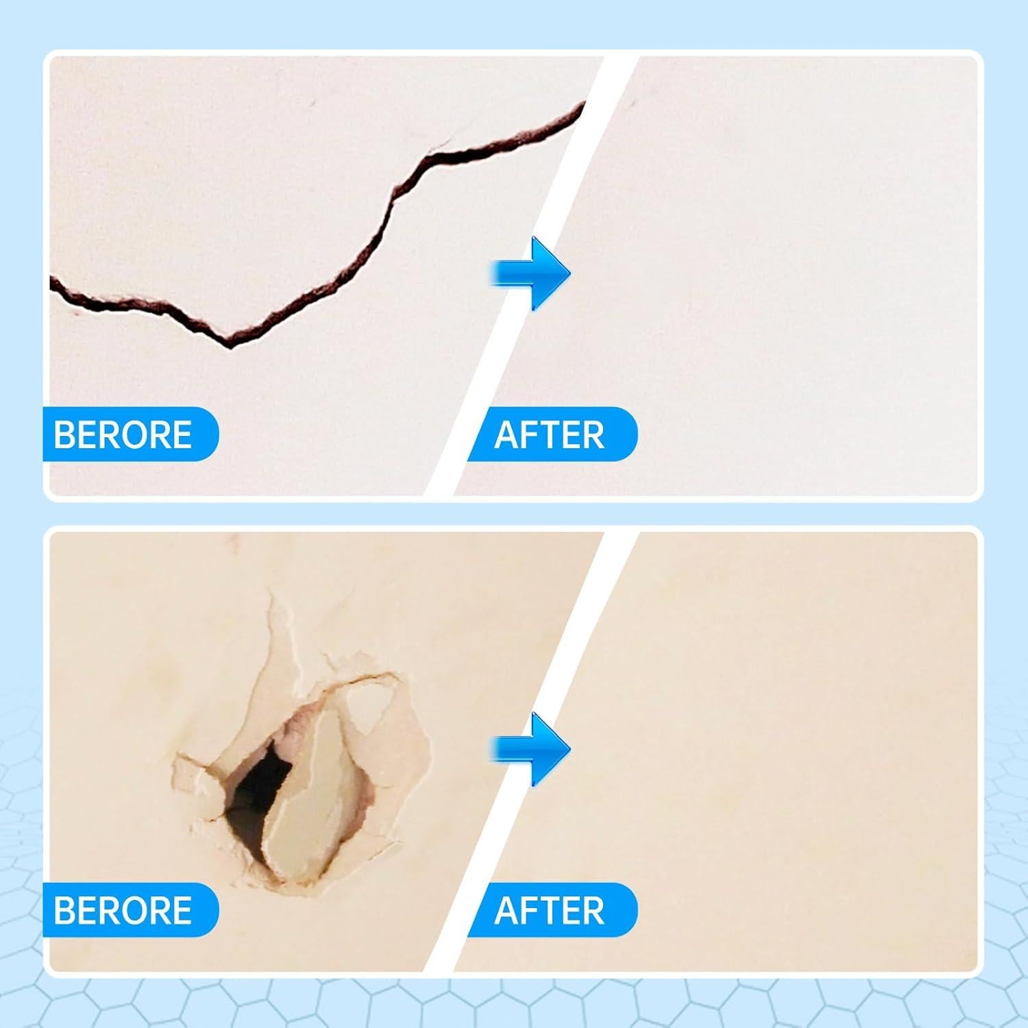 Kit de Reparación de Parches de Pared GMingZTong 4 Piezas 25 cm