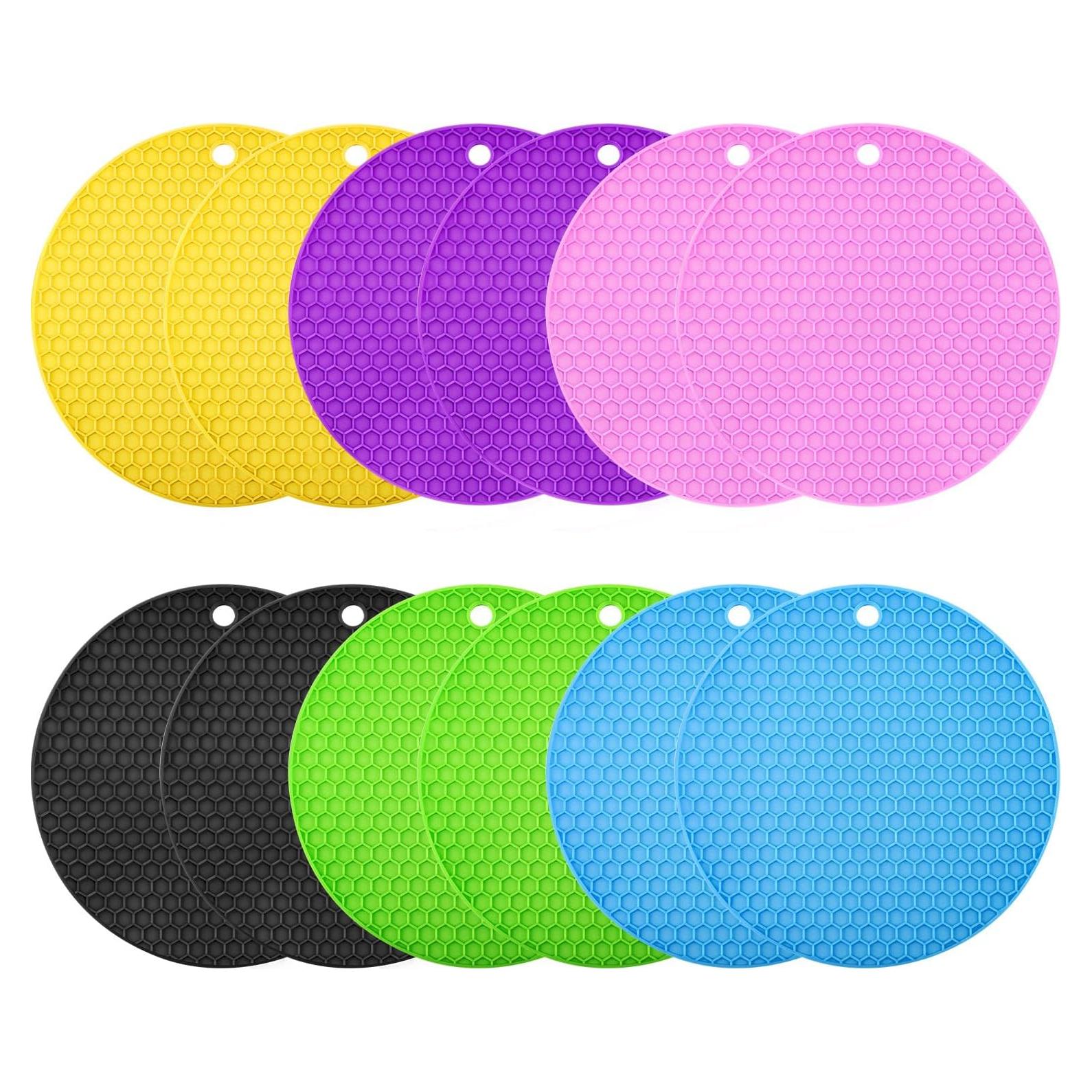 Alfombrillas de Silicona Boao 6 Piezas Antideslizantes 18x18cm