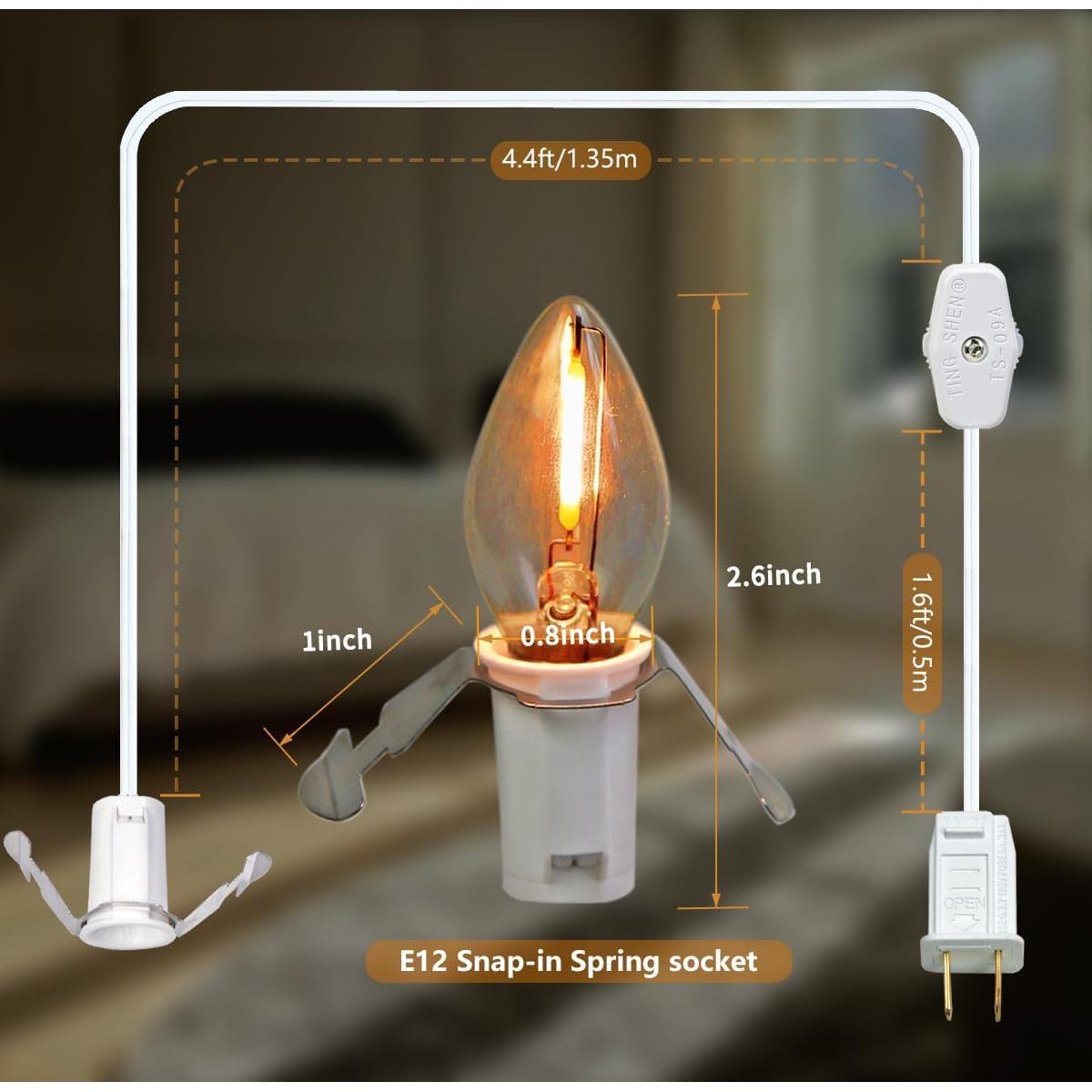 Cordón Accesorio LED C7 Tiadio 2.29m con Interruptor E12