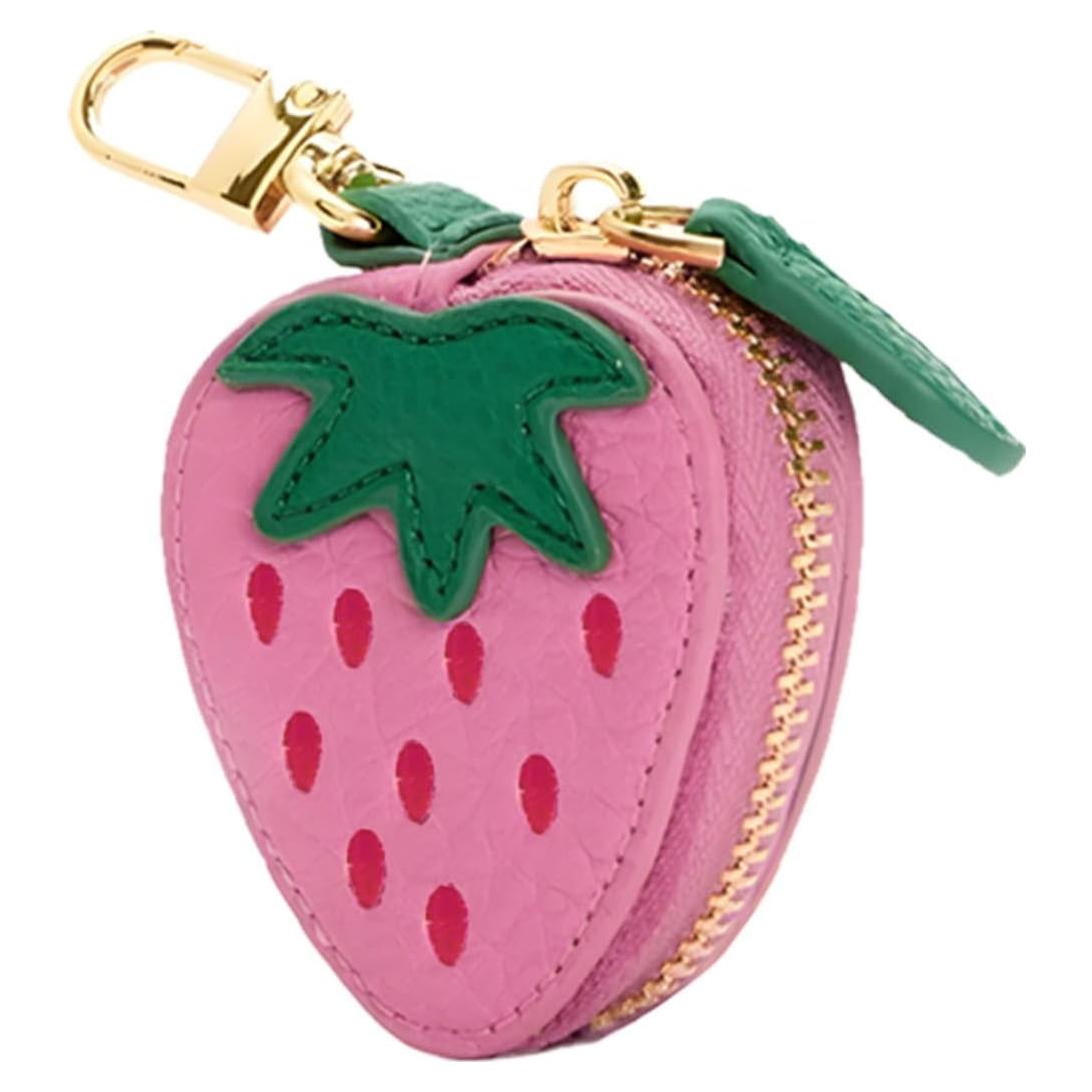 Monedero de Cuero Fresa DXTREU Mini Bolsa para Mujeres