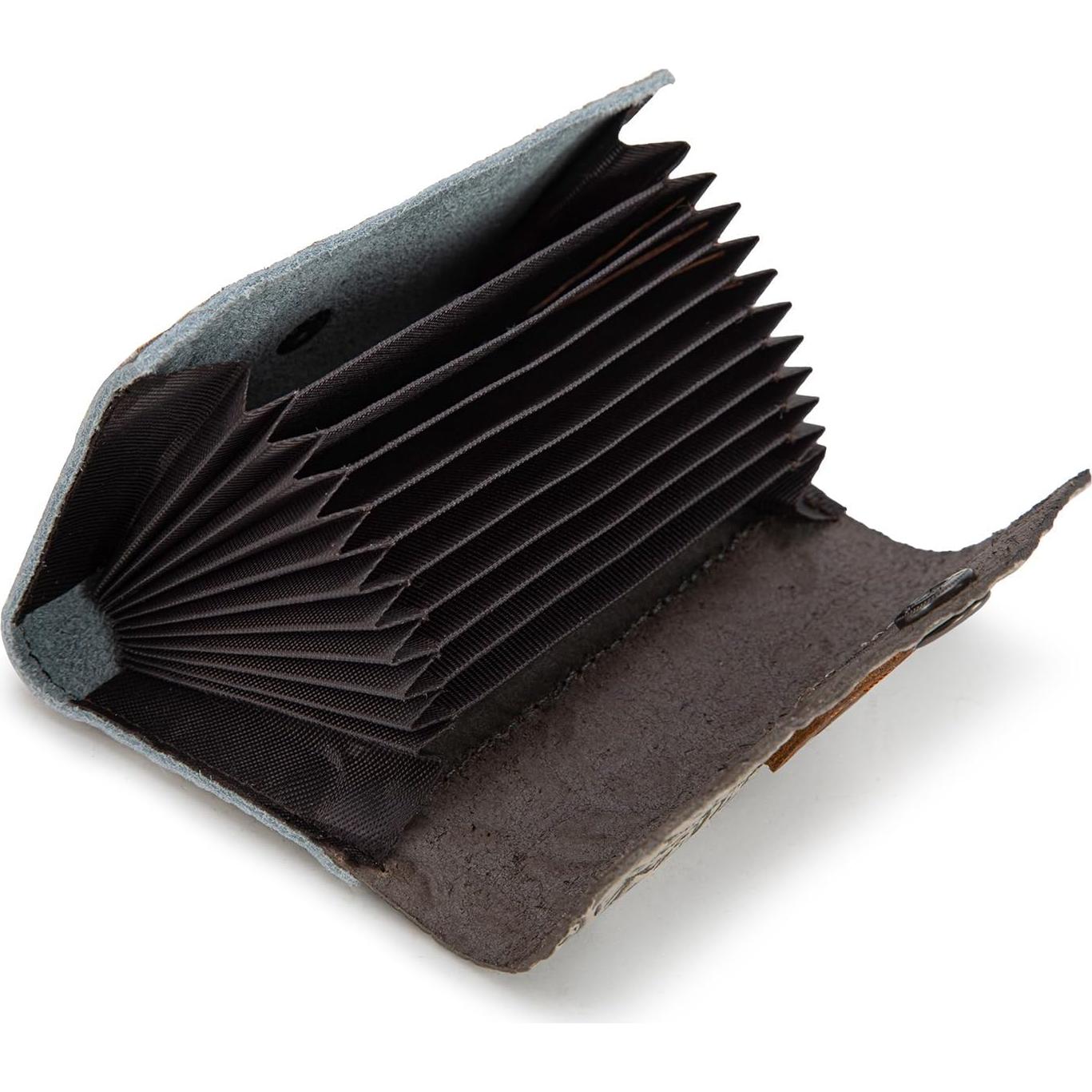 Cartera Mini de Tarjetas Wrangler de Piel de Vaca Beige