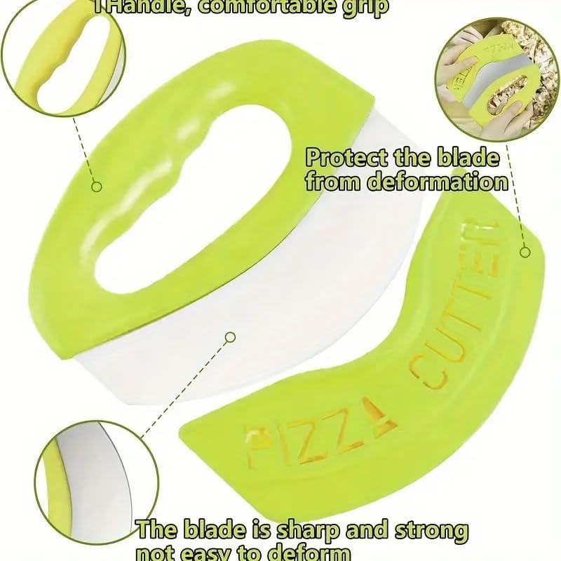 Cortador de Pizza Premium HFLYJPYW Acero Inoxidable Naranja