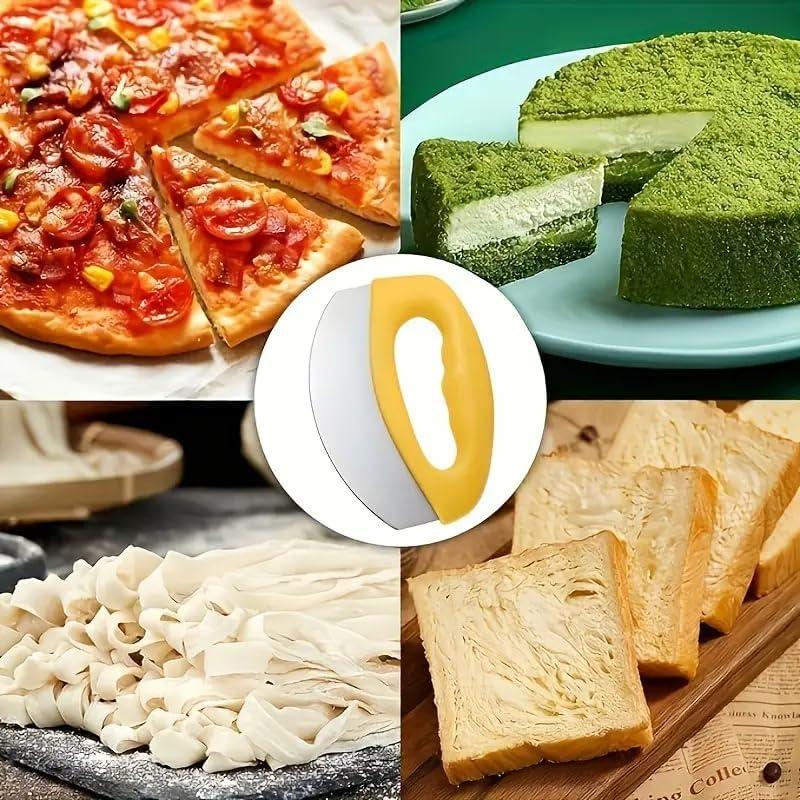 Cortador de Pizza Premium HFLYJPYW Acero Inoxidable Naranja