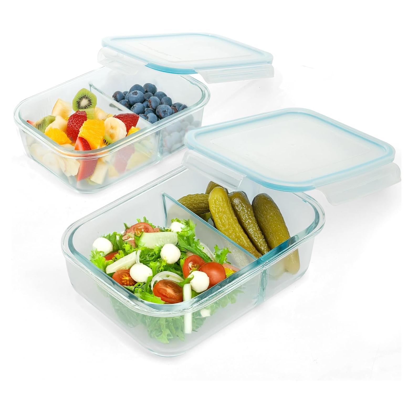 Set de 2 Recipientes de Almacenamiento de Vidrio Moss & Stone 1500ML y 1000ML