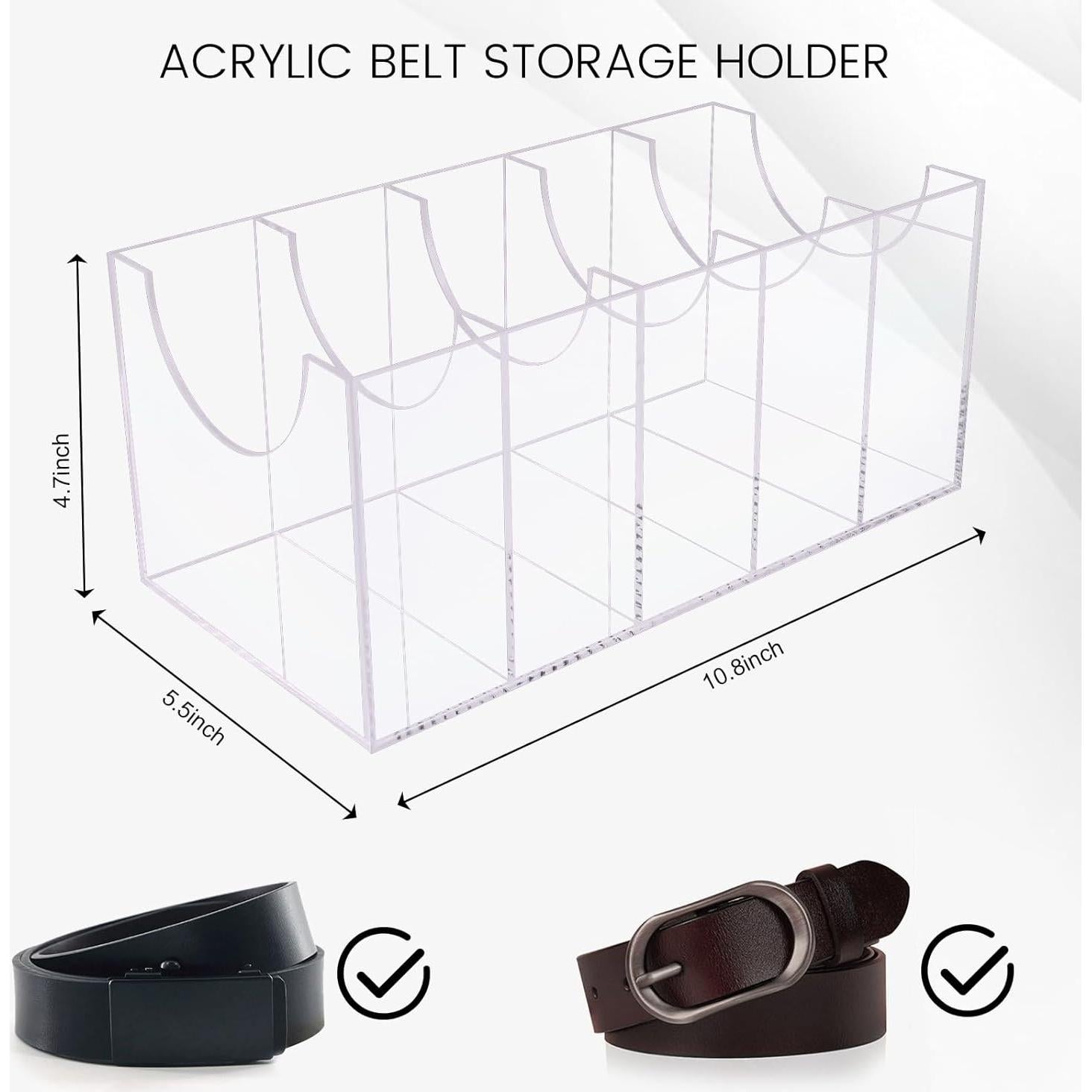 Organizador de Cinturones HAKDAY Acrílico 5 Compartimentos