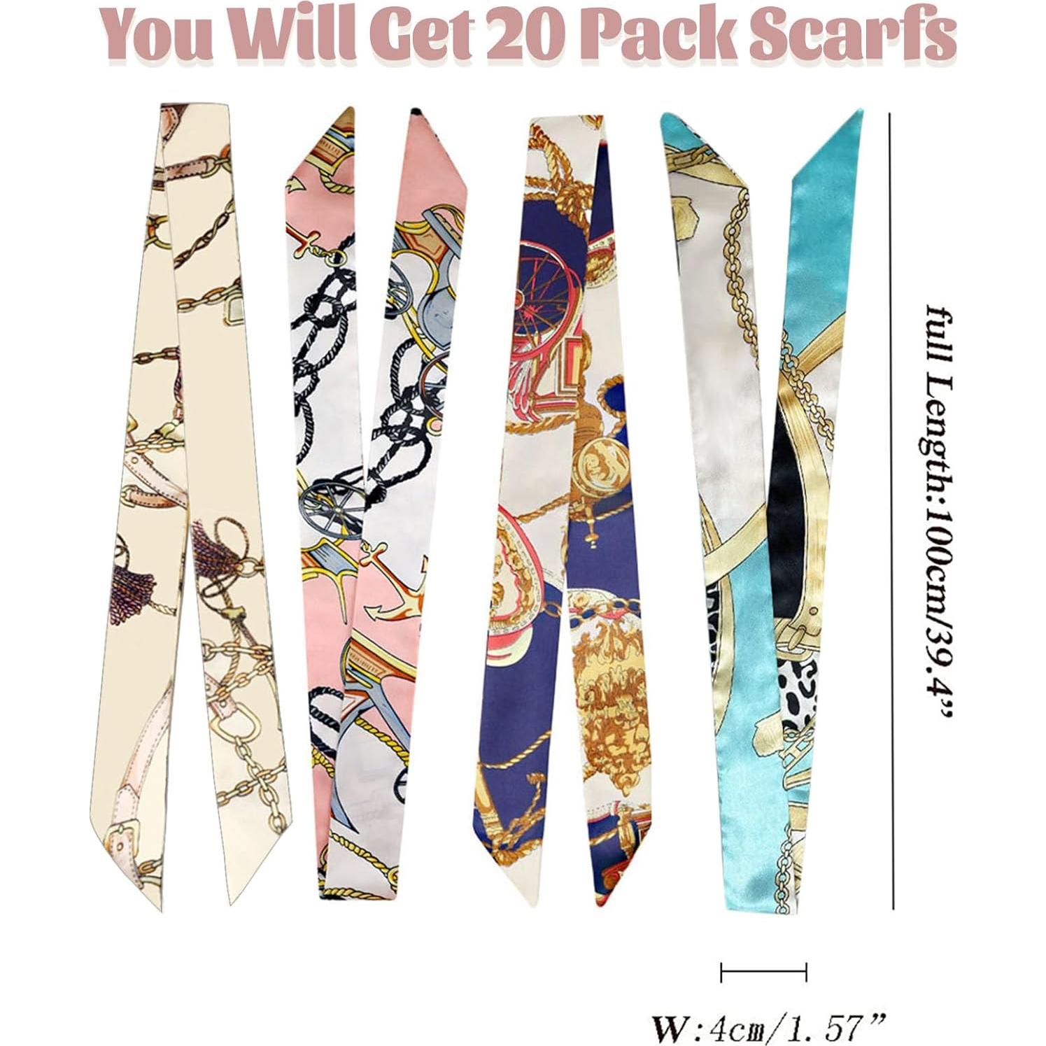 Bolsas de Bufanda para Mujeres KCCTOO - 20 Piezas de Seda Imitación