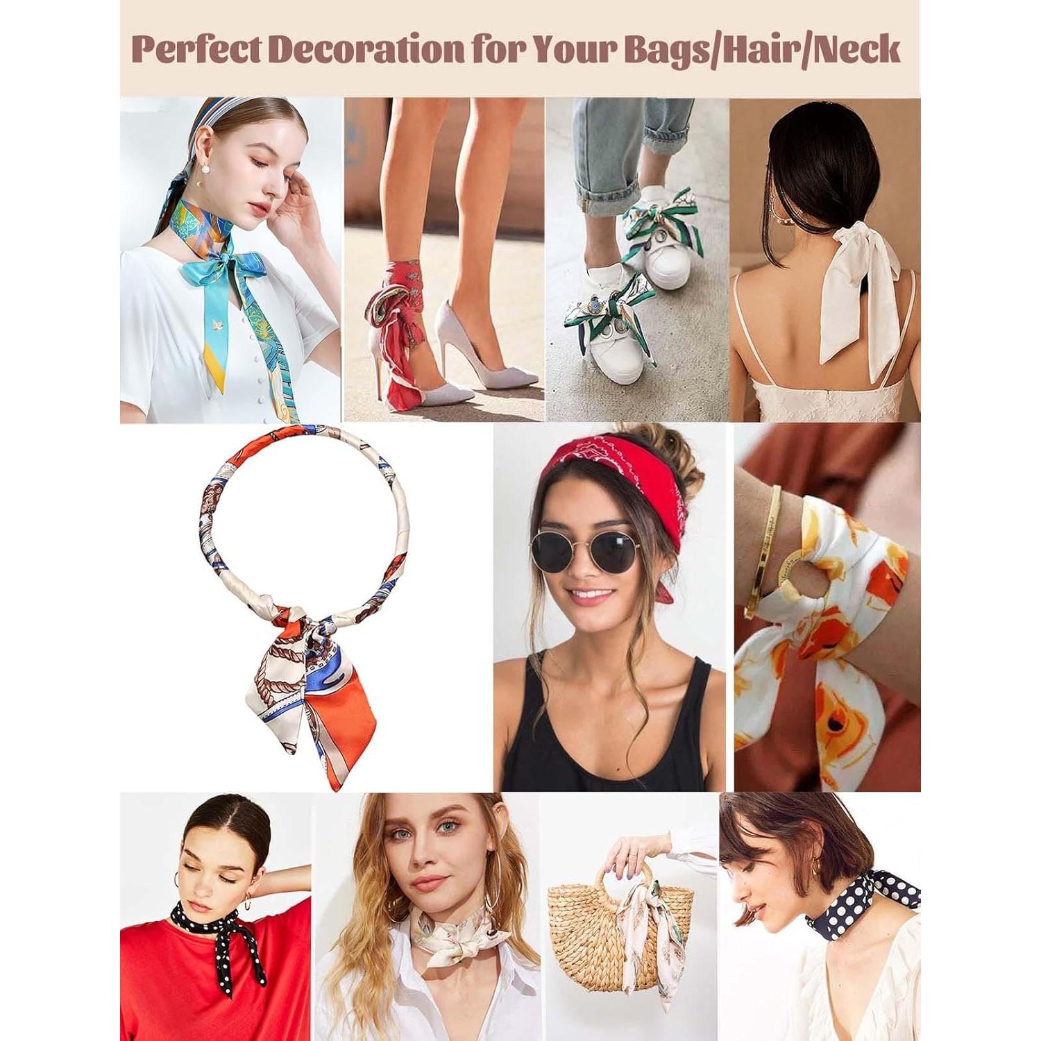 Bolsas de Bufanda para Mujeres KCCTOO - 20 Piezas de Seda Imitación