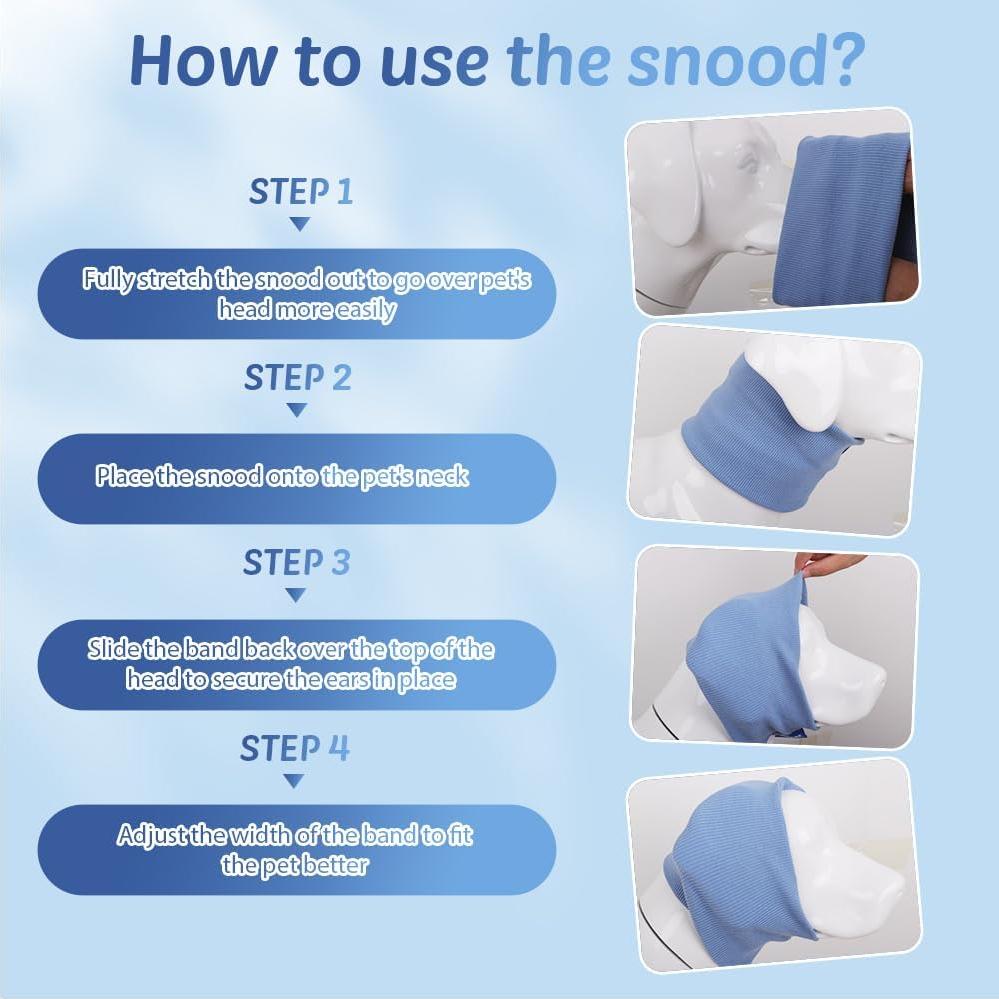 Snood Calmante para Perros COMFPET Azul Tamaño S