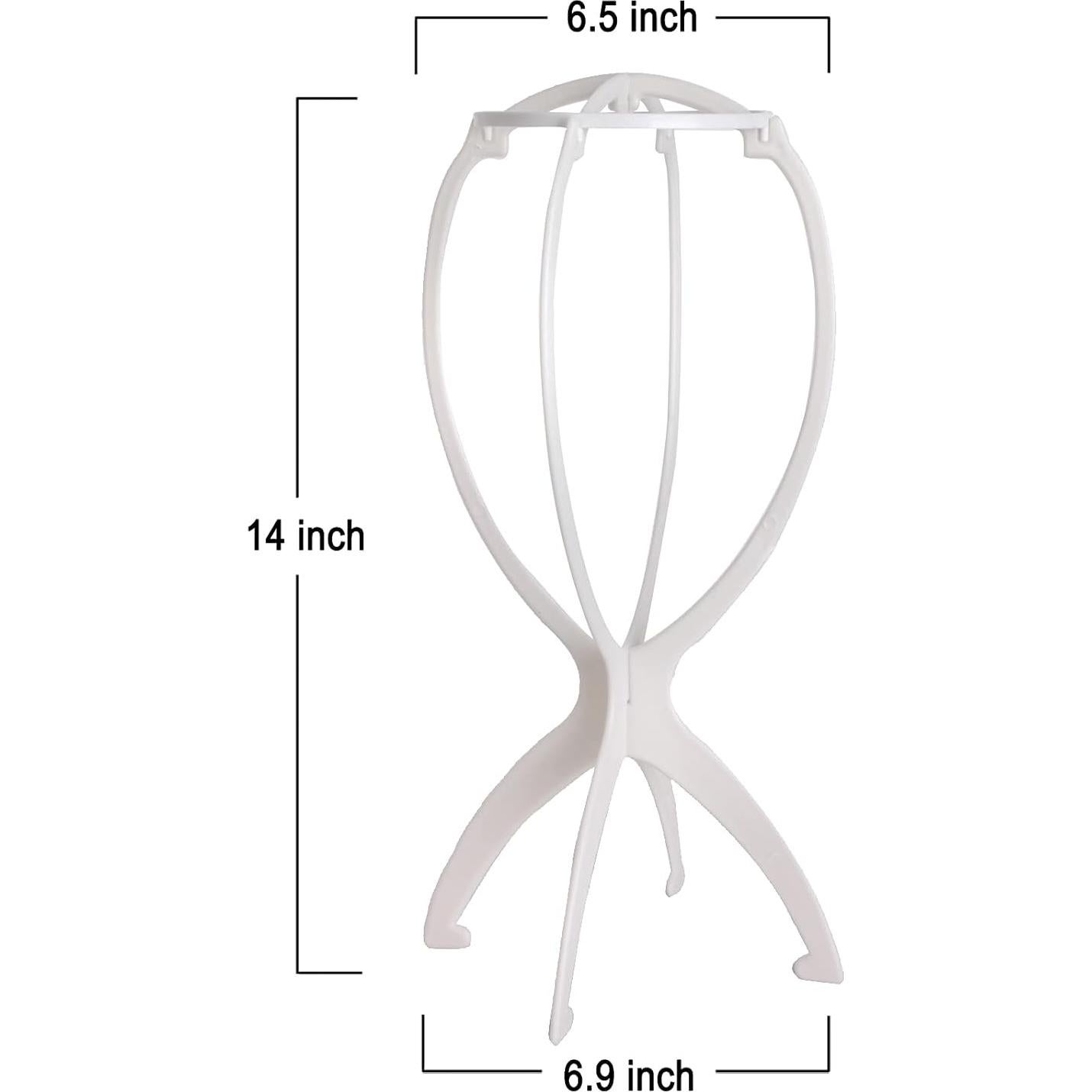 Soporte para Pelucas Plegable MapofBeauty 2 Unidades Blanco