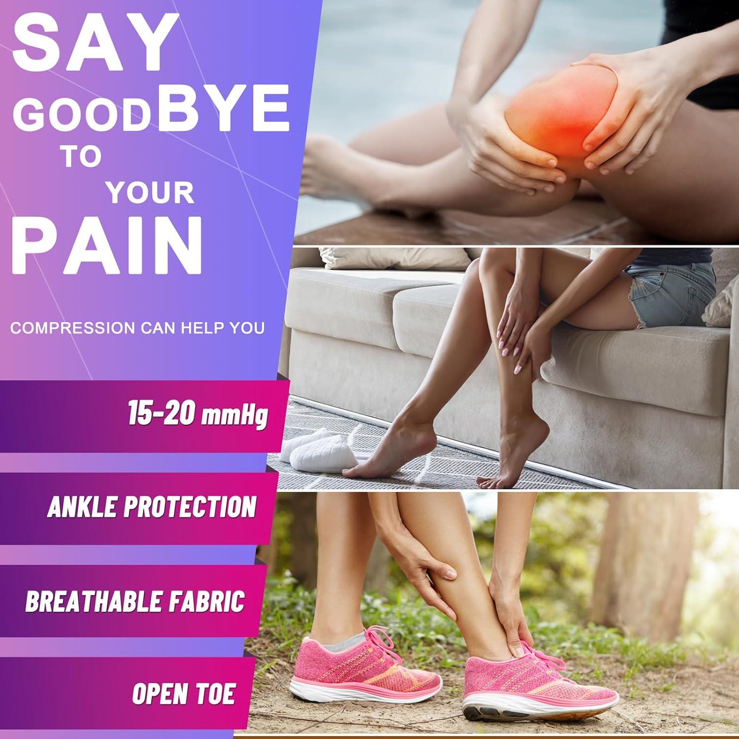 Calcetines de compresión Cerpit con cremallera 15-20 mmHg - 2 pares