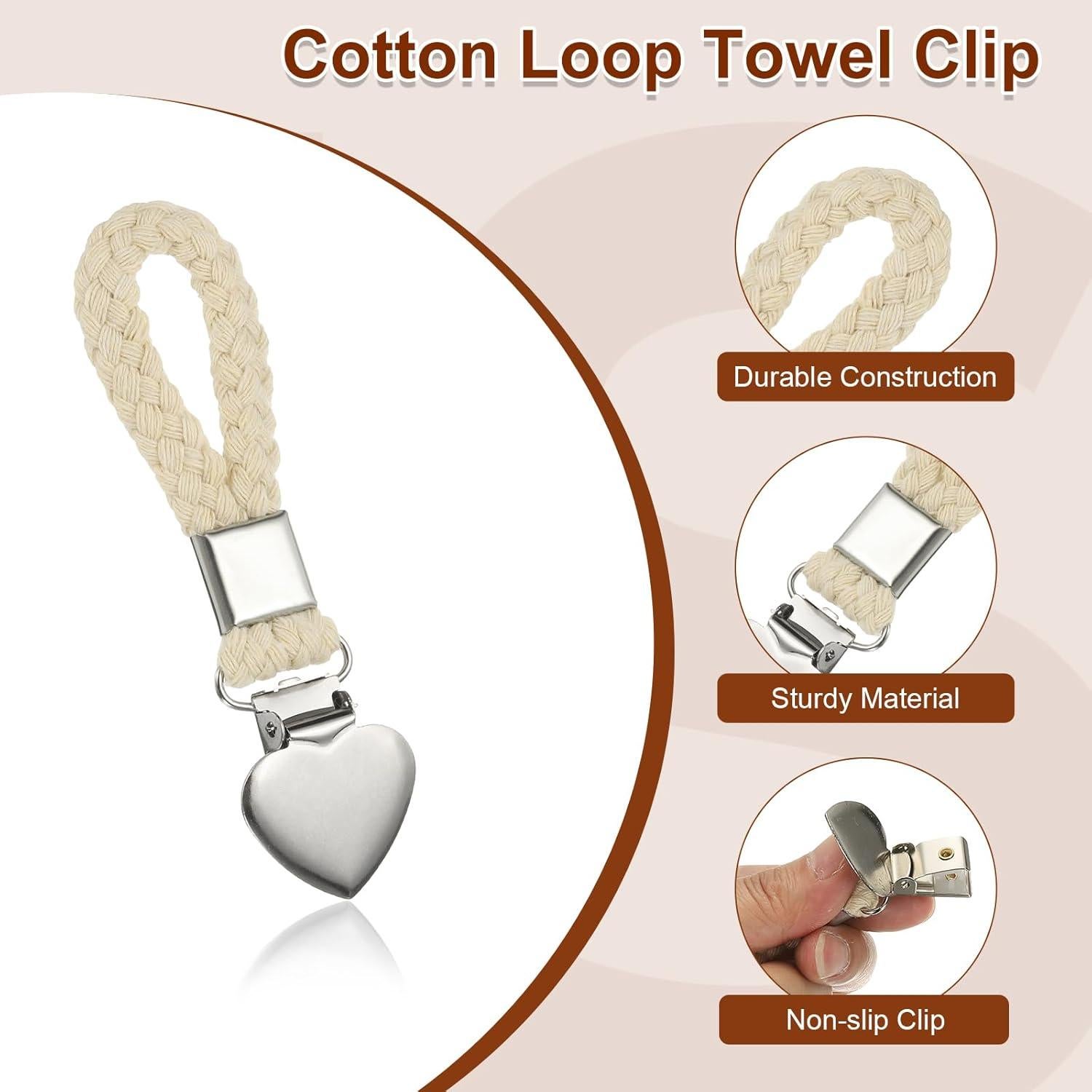 Clips para Toallas de Té PATIKIL 5 Pcs Beige 11x3.05 cm