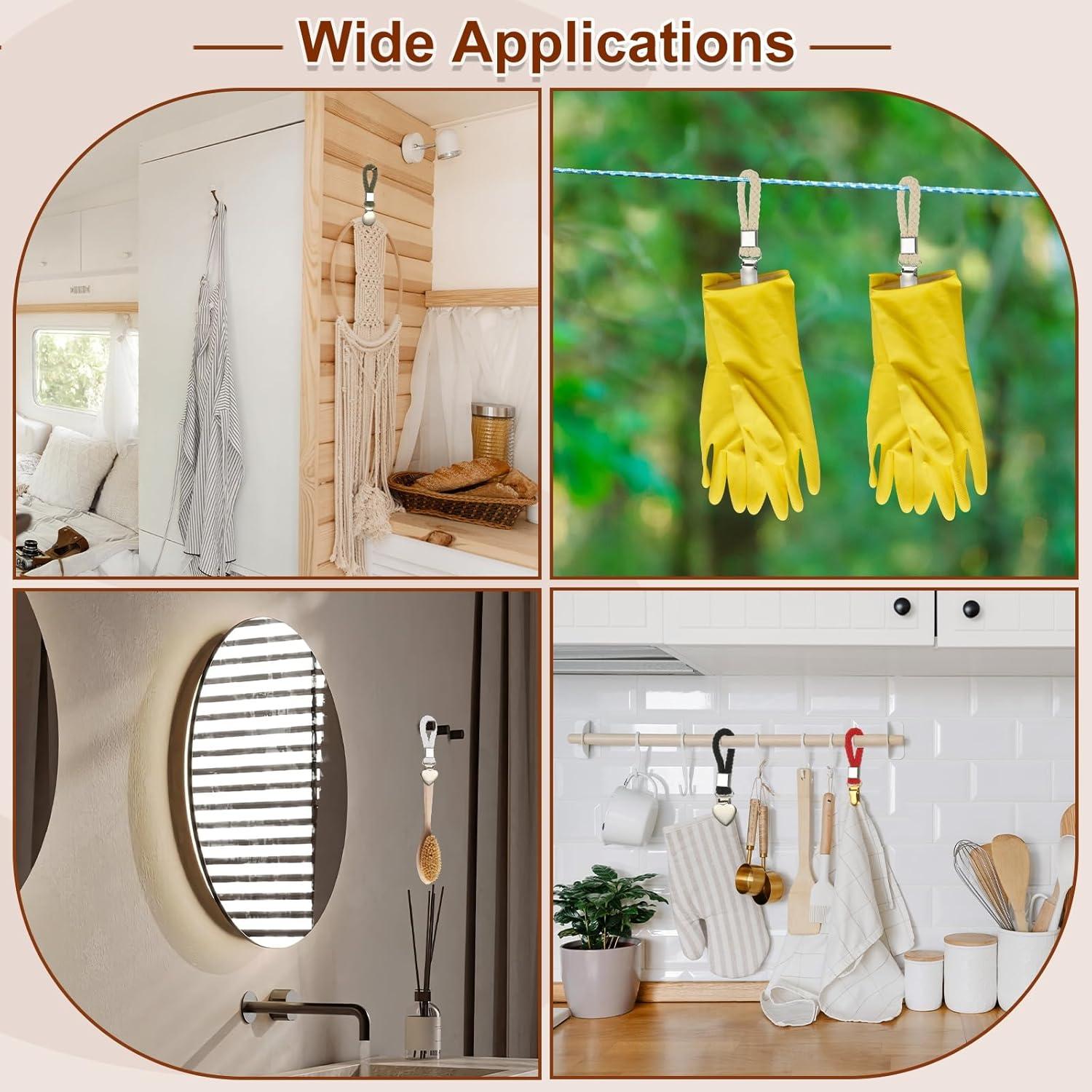 Clips para Toallas de Té PATIKIL 5 Pcs Beige 11x3.05 cm