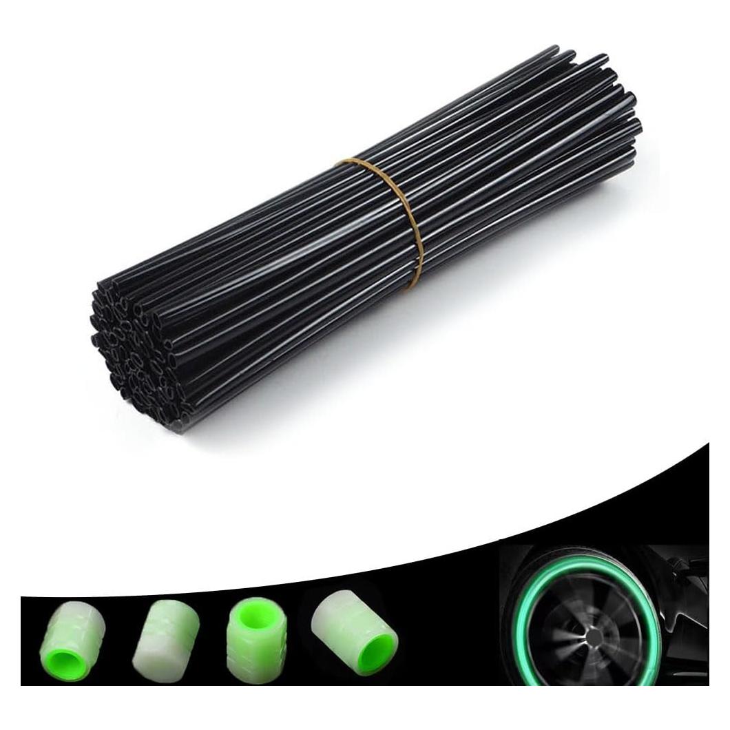 Cubiertas de Radios para Motocicleta FUSOGE 72 Pcs Negro