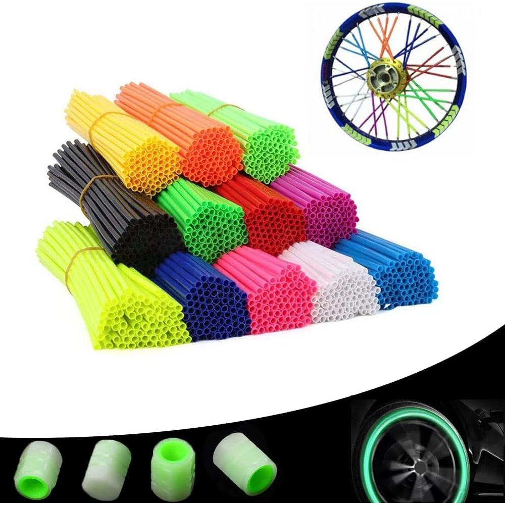 Cubiertas de Radios para Motocicleta FUSOGE 72 Pcs Negro