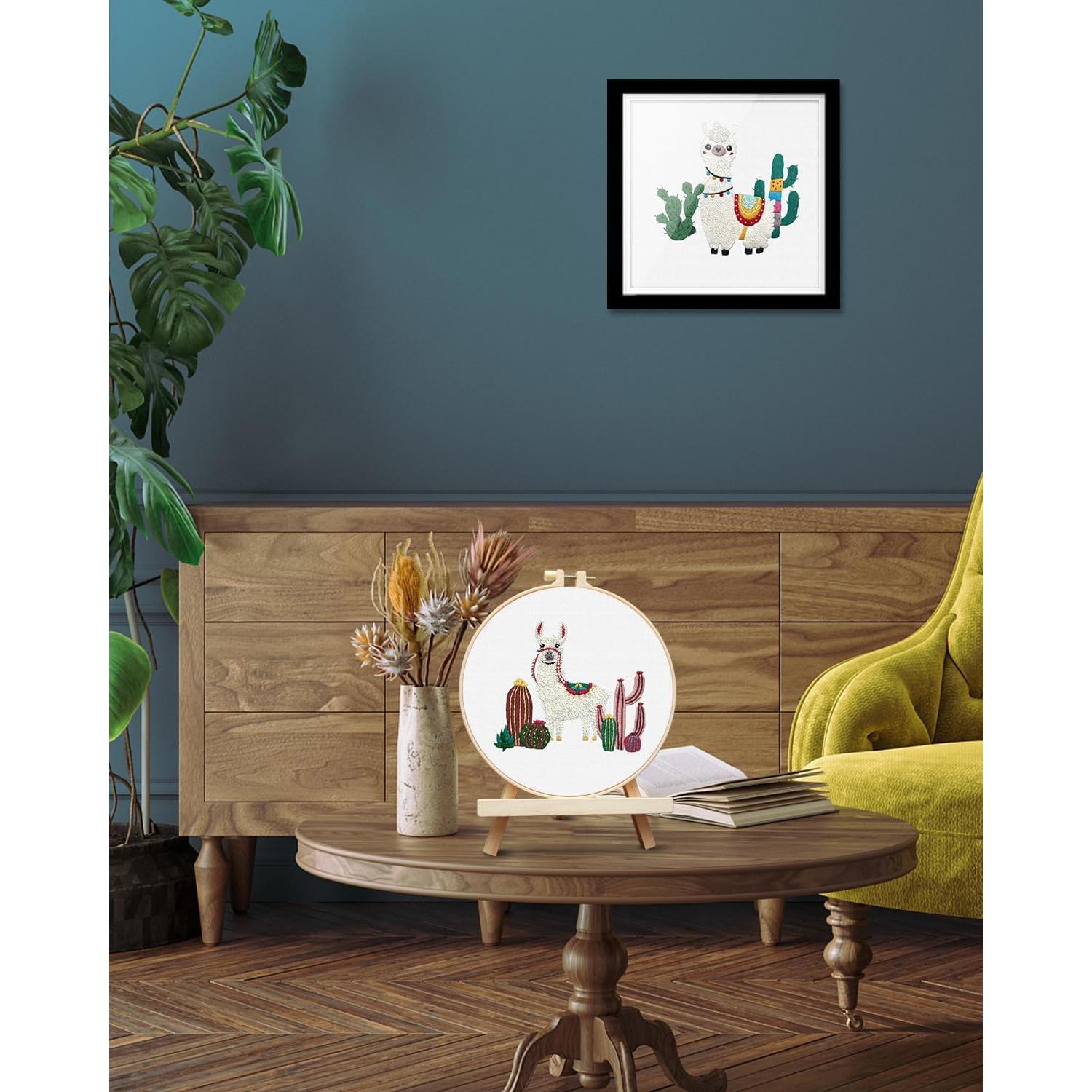 Kit de Bordado TINDTOP para Principiantes - 2 Telas, Aro y Herramientas