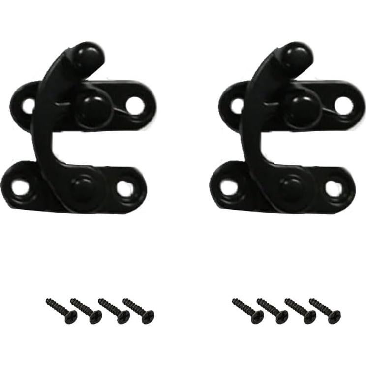 Cierre Antiguo RUIAN Gancho Derecho 33x28mm Negro 2 Pcs