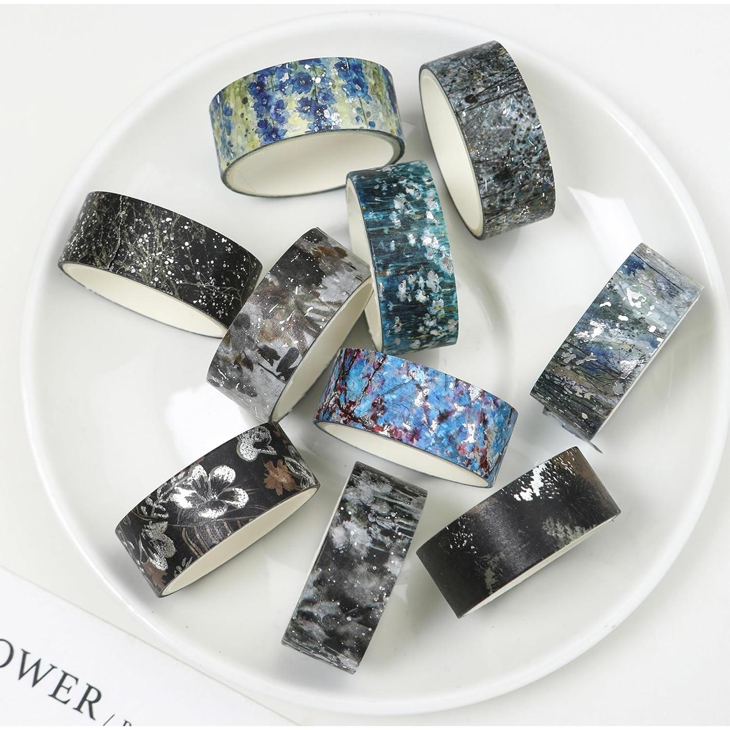 Juego de 12 Rollos de Cinta Washi Floral Songdao 15mm x 2m