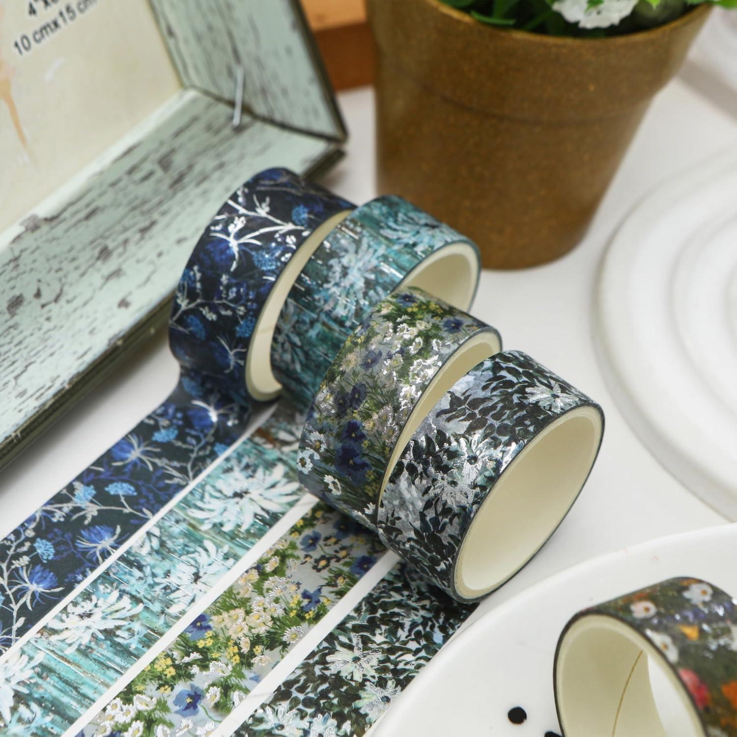 Juego de 12 Rollos de Cinta Washi Floral Songdao 15mm x 2m