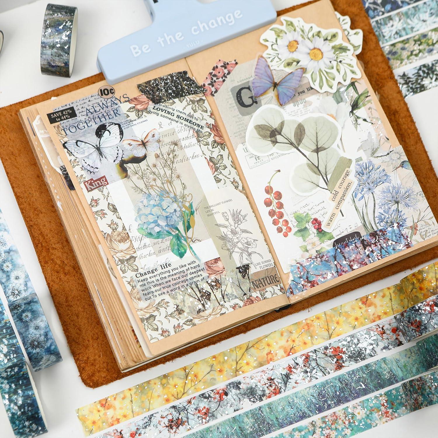 Juego de 12 Rollos de Cinta Washi Floral Songdao 15mm x 2m