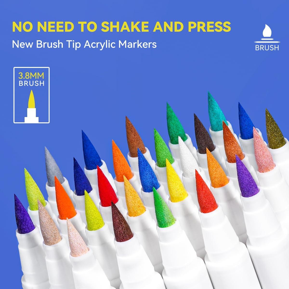 Marcadores de Pintura Acrílica Arrtx 30B - 30 Colores Vibrantes