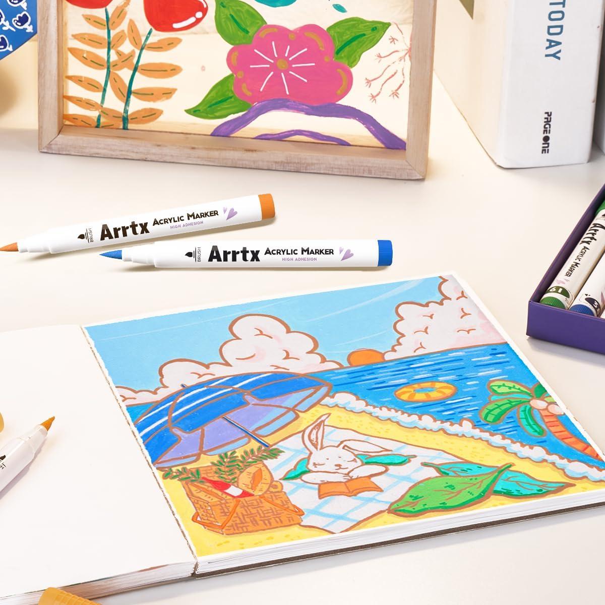 Marcadores de Pintura Acrílica Arrtx 30B - 30 Colores Vibrantes