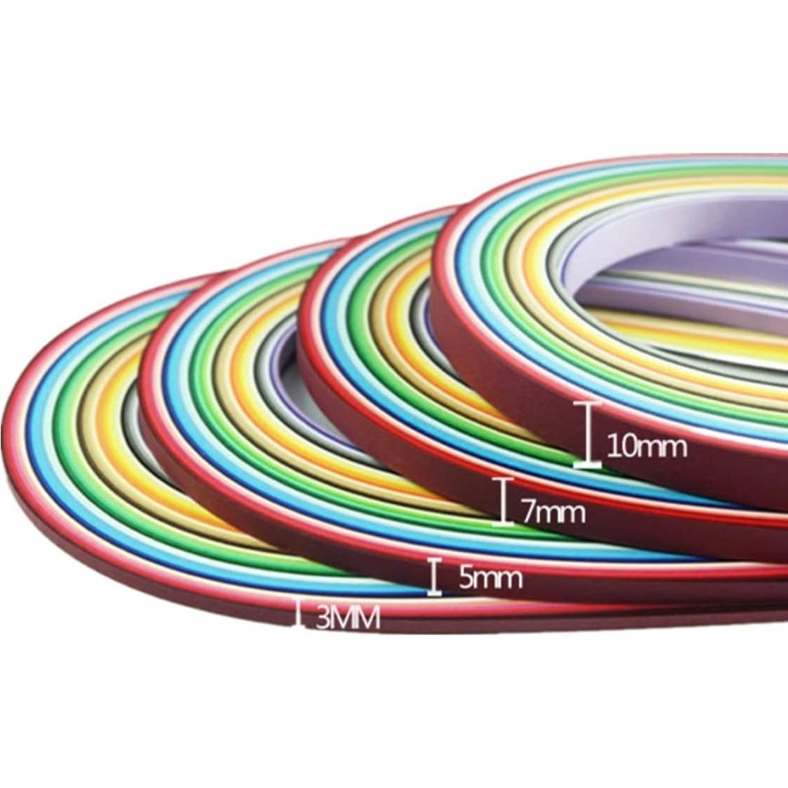 Tiras de Papel Quilling Gradiente ODETOJOY 5mm 180pcs 53cm