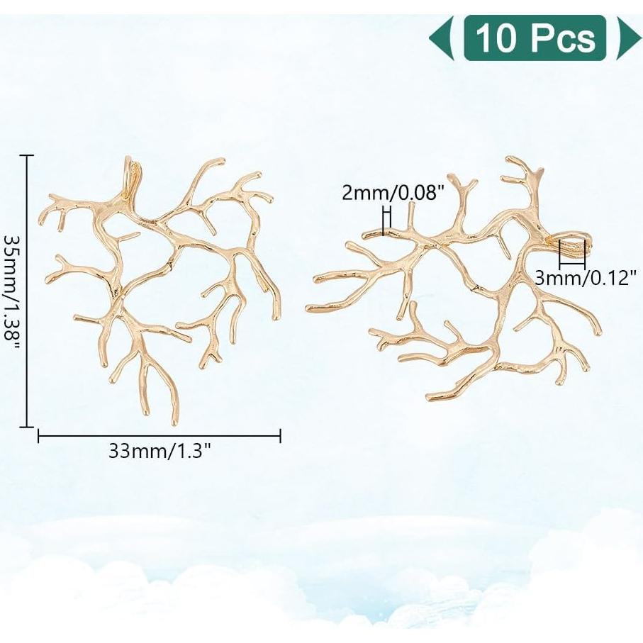 NBEADS 10 Piezas Colgantes de Garra Dorados para Joyería DIY