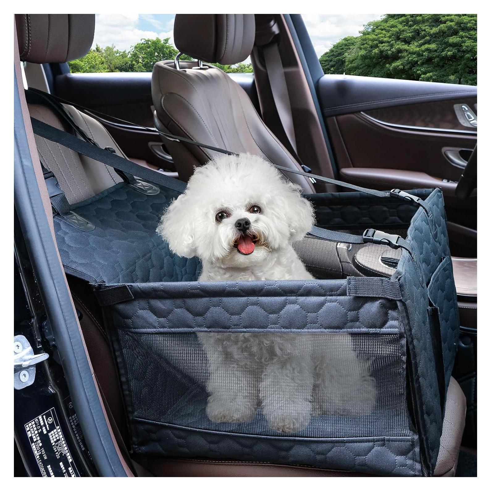 Asiento de Coche para Perros Homsunyi Mediano Negro Impermeable
