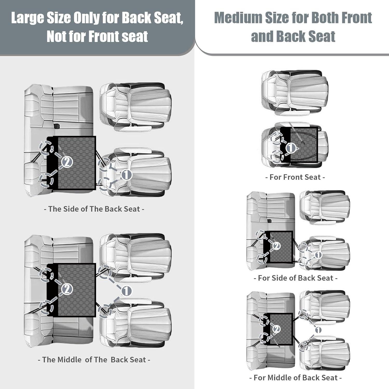 Asiento de Coche para Perros Homsunyi Mediano Negro Impermeable