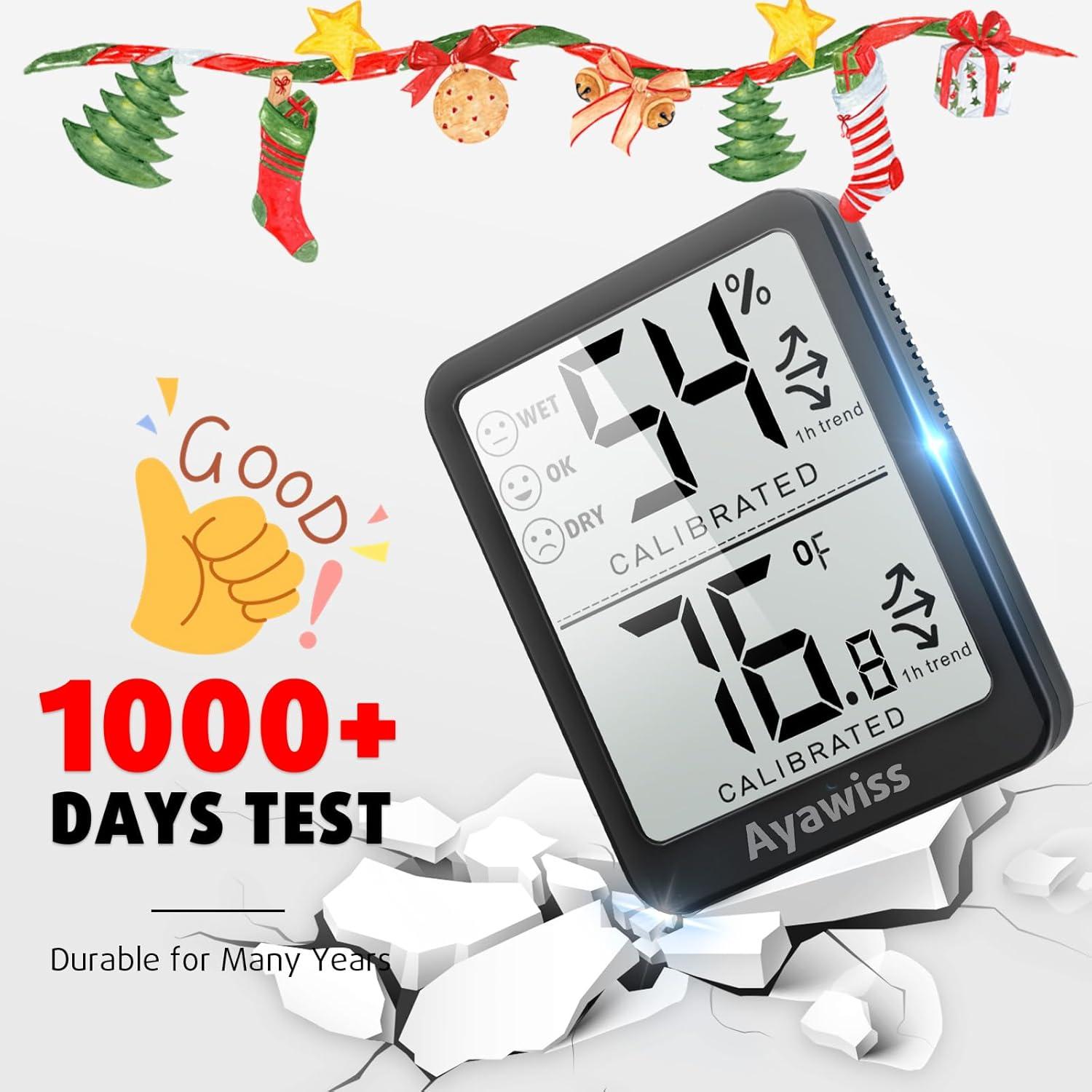 Termómetro Higrómetro Digital Ayawiss para Hogar - Sensor de Temperatura y Humedad