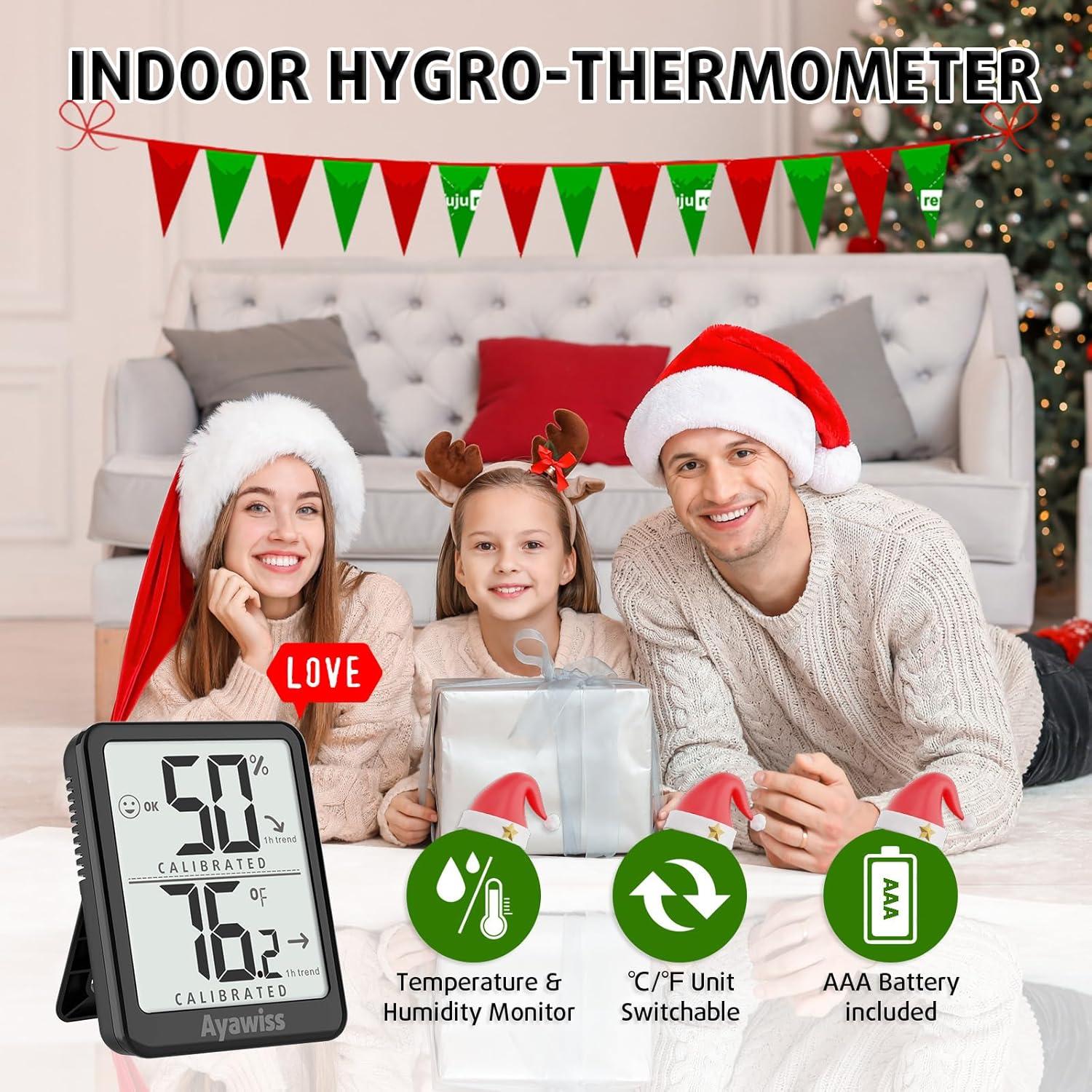 Termómetro Higrómetro Digital Ayawiss para Hogar - Sensor de Temperatura y Humedad