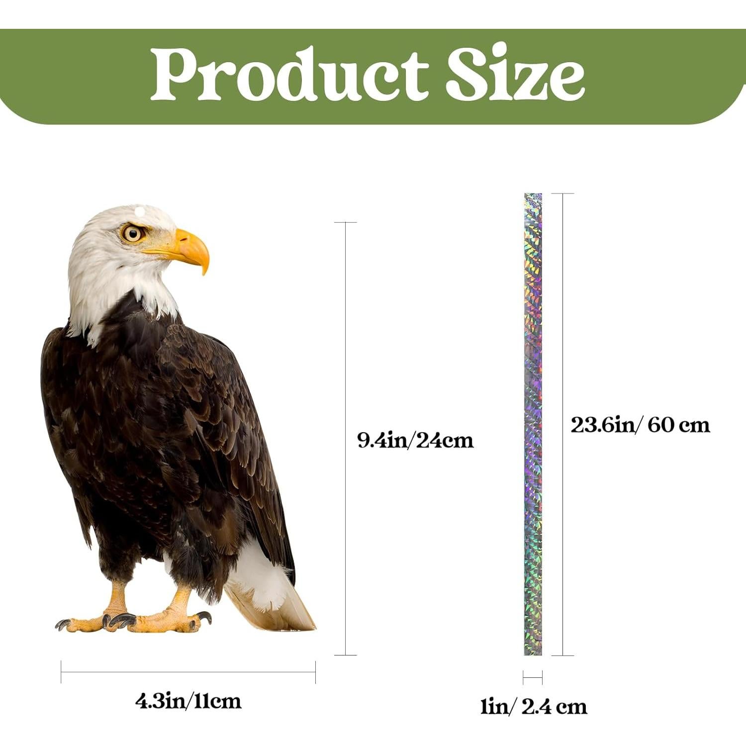 Búhos Falsos Colgantes Kungfu Mall - 4 Piezas para Jardín