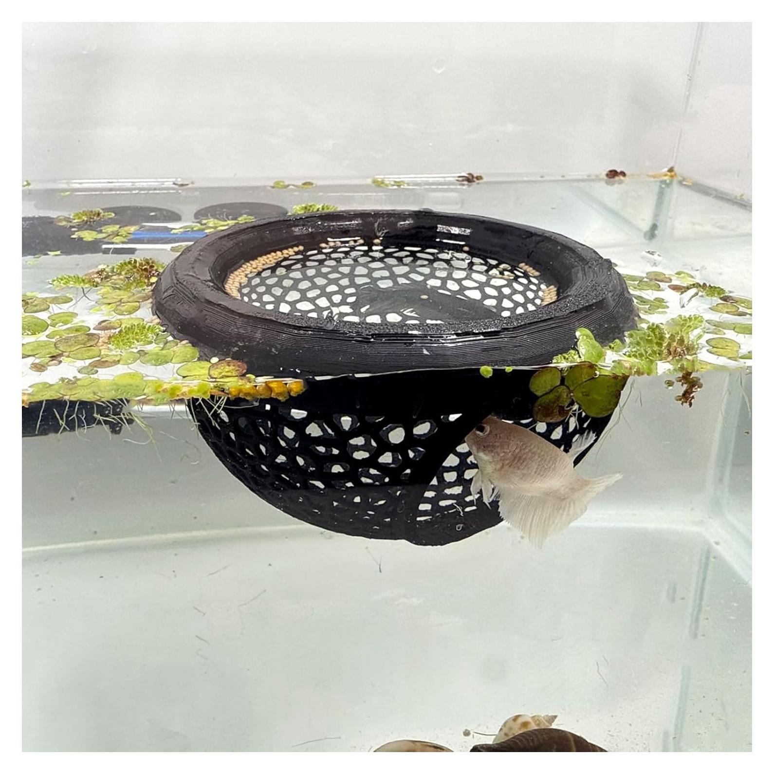 Cueva Flotante para Peces Betta HOZOE 10x10x5cm Negro