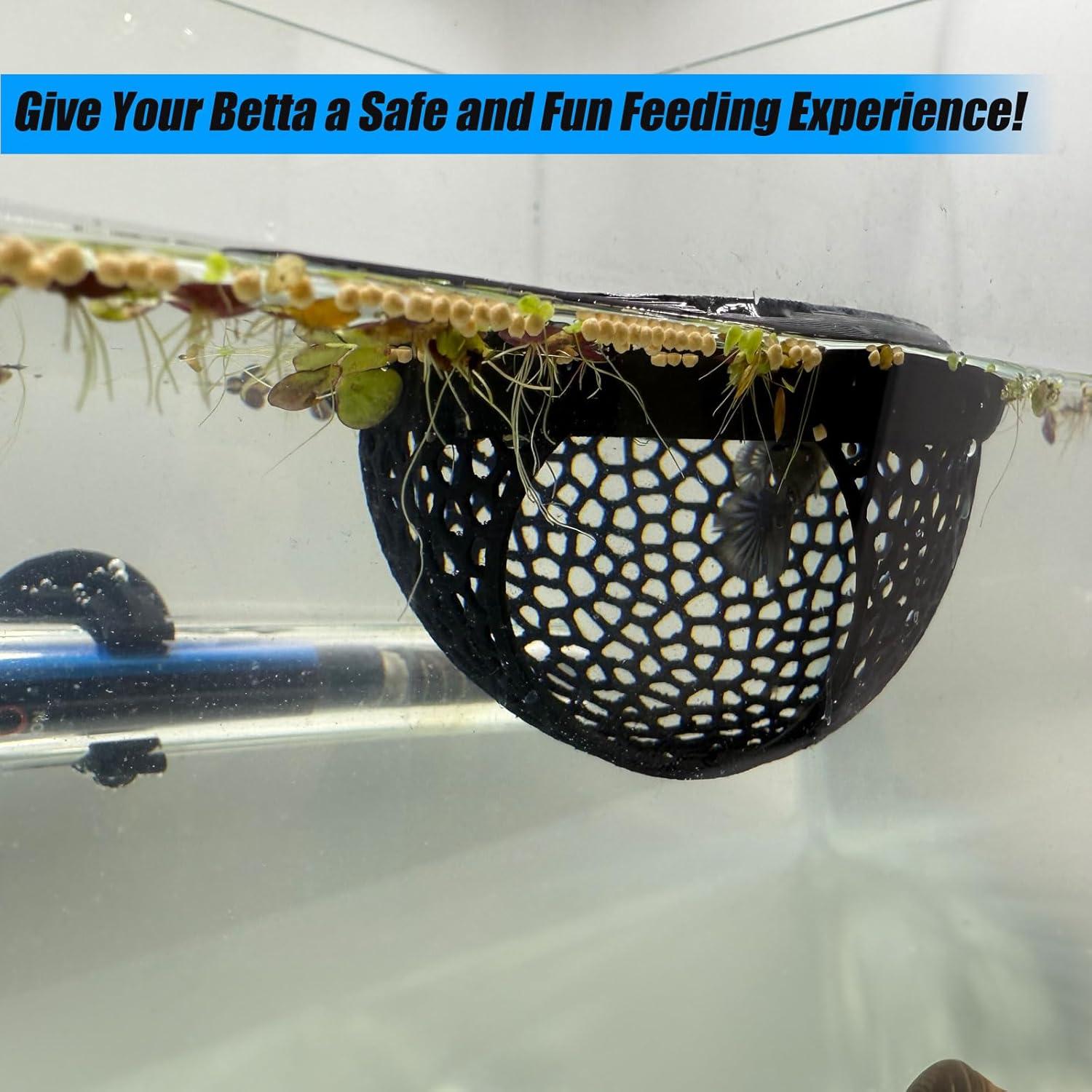 Cueva Flotante para Peces Betta HOZOE 10x10x5cm Negro