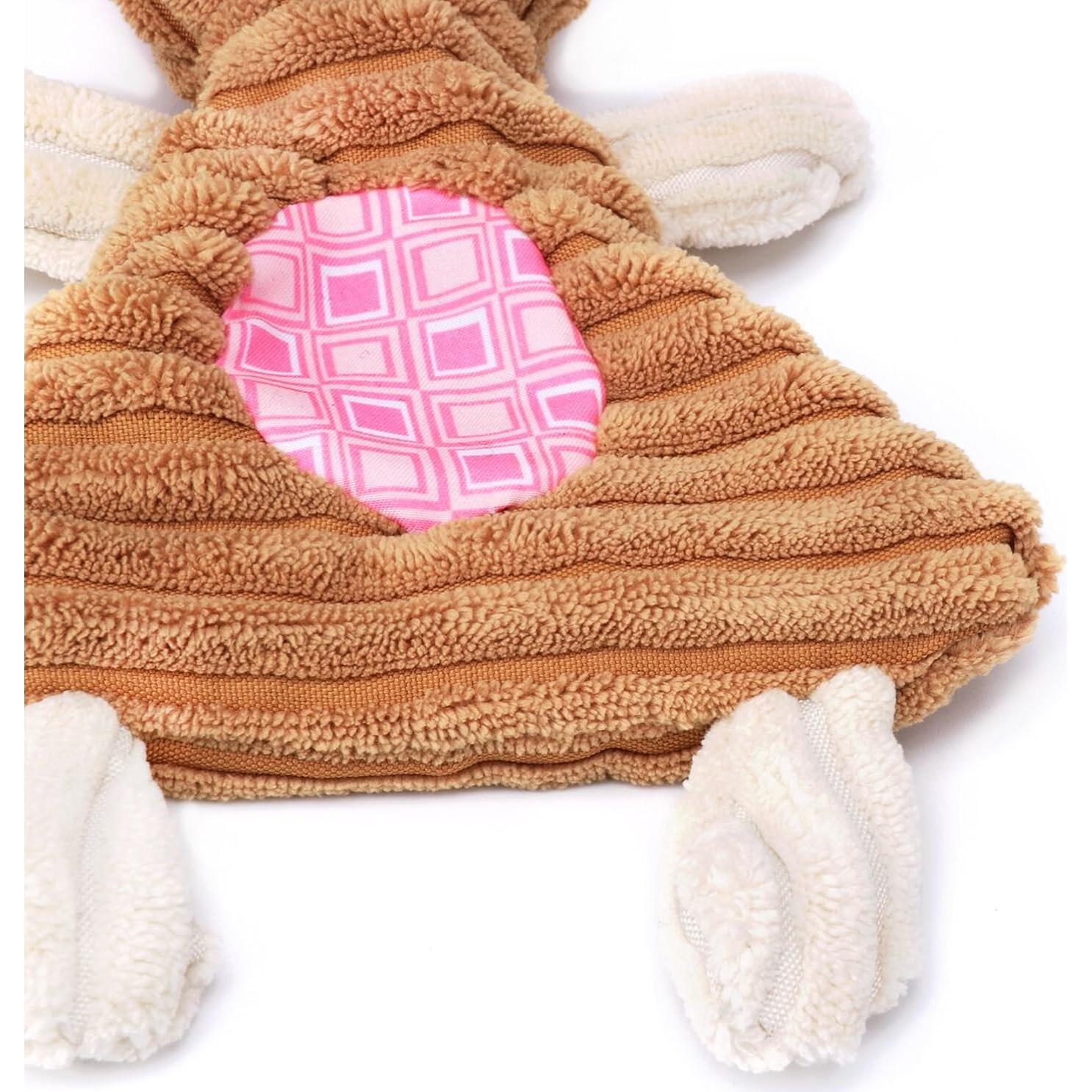 Juguetes para Perros Comtim Sin Relleno con Sonajero - Conejo y Elefante