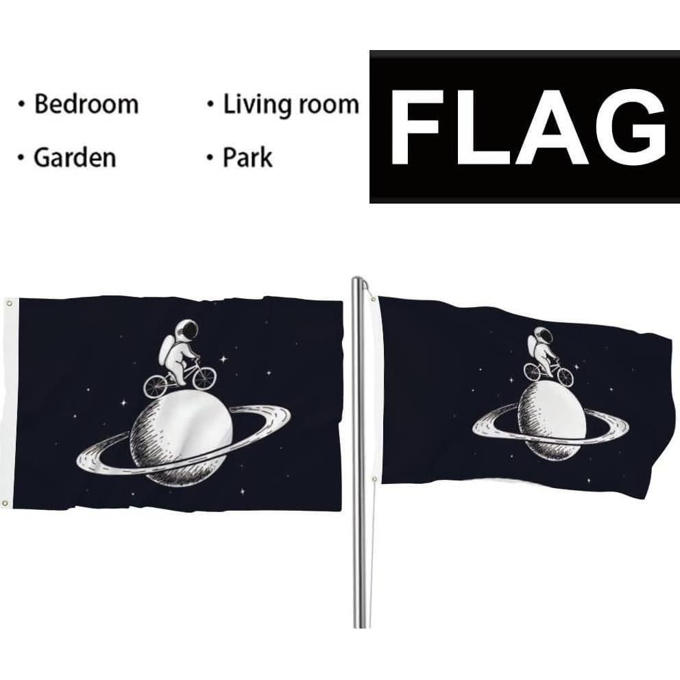 Bandera Swono Planeta Negro 91x152 cm Alta Calidad