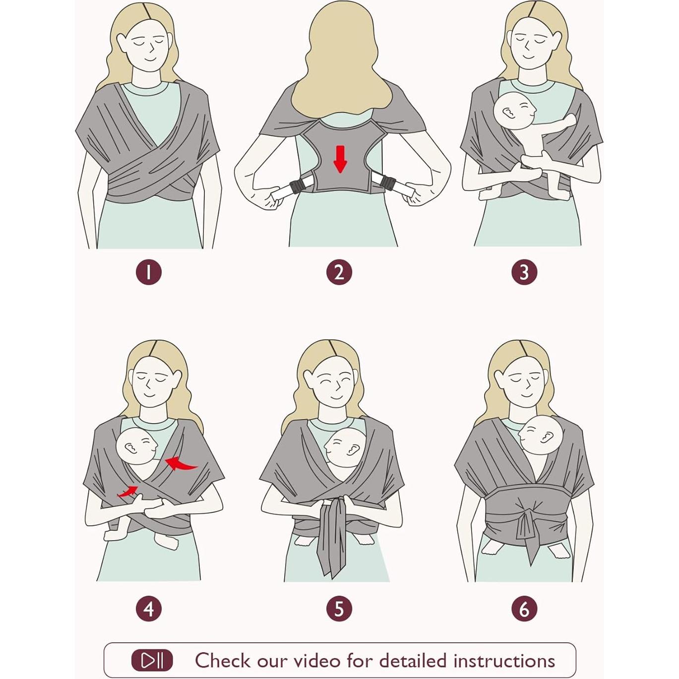 Portabebés Ajustable Momcozy Malla Transpirable Negro 3.6-15.9kg