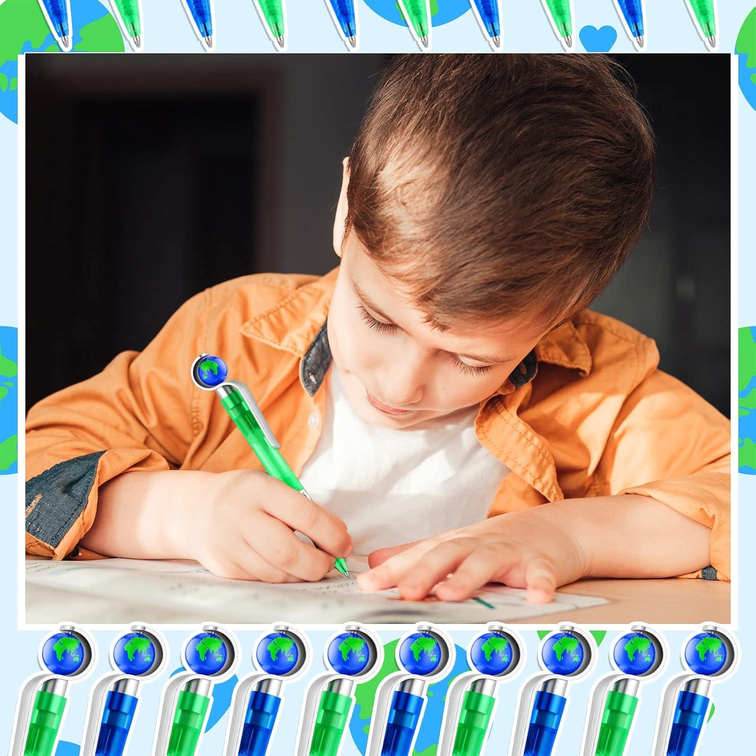 Bolígrafos Retráctiles Teling Globo 20 Pcs Tinta Negra 1 mm